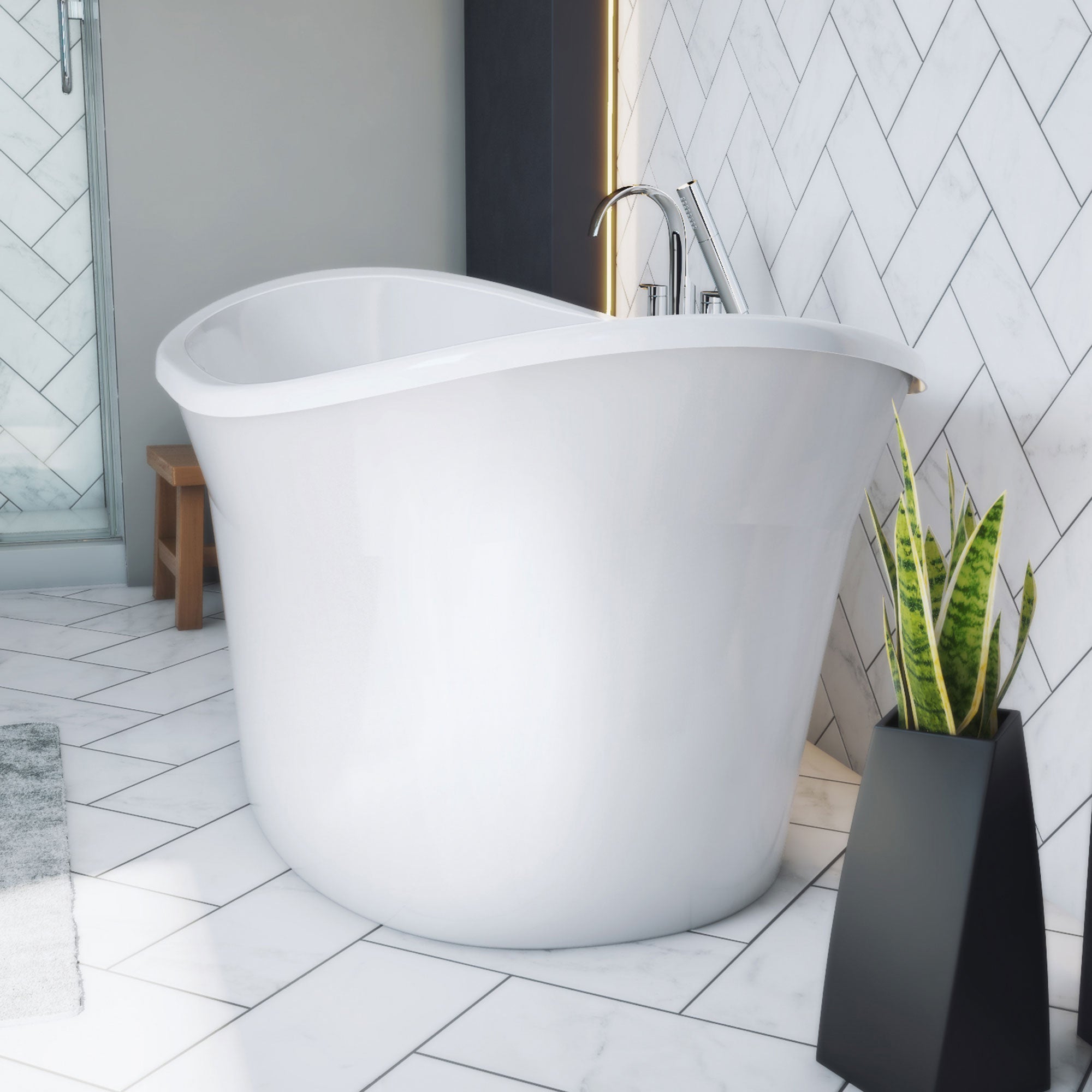 DreamLine Montego 60 in. L x 27 in. H Bathtub