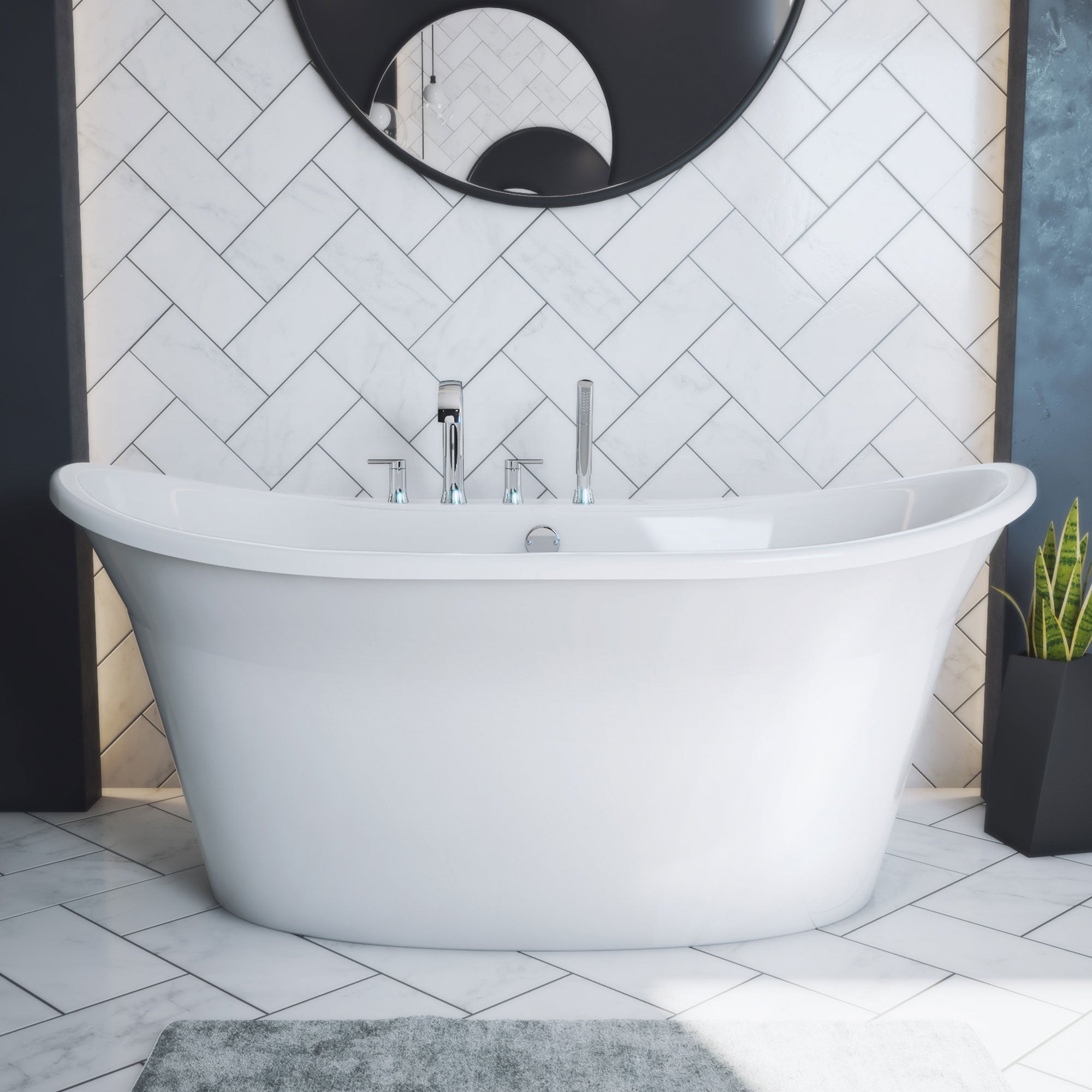 DreamLine Montego 60 in. L x 27 in. H Bathtub