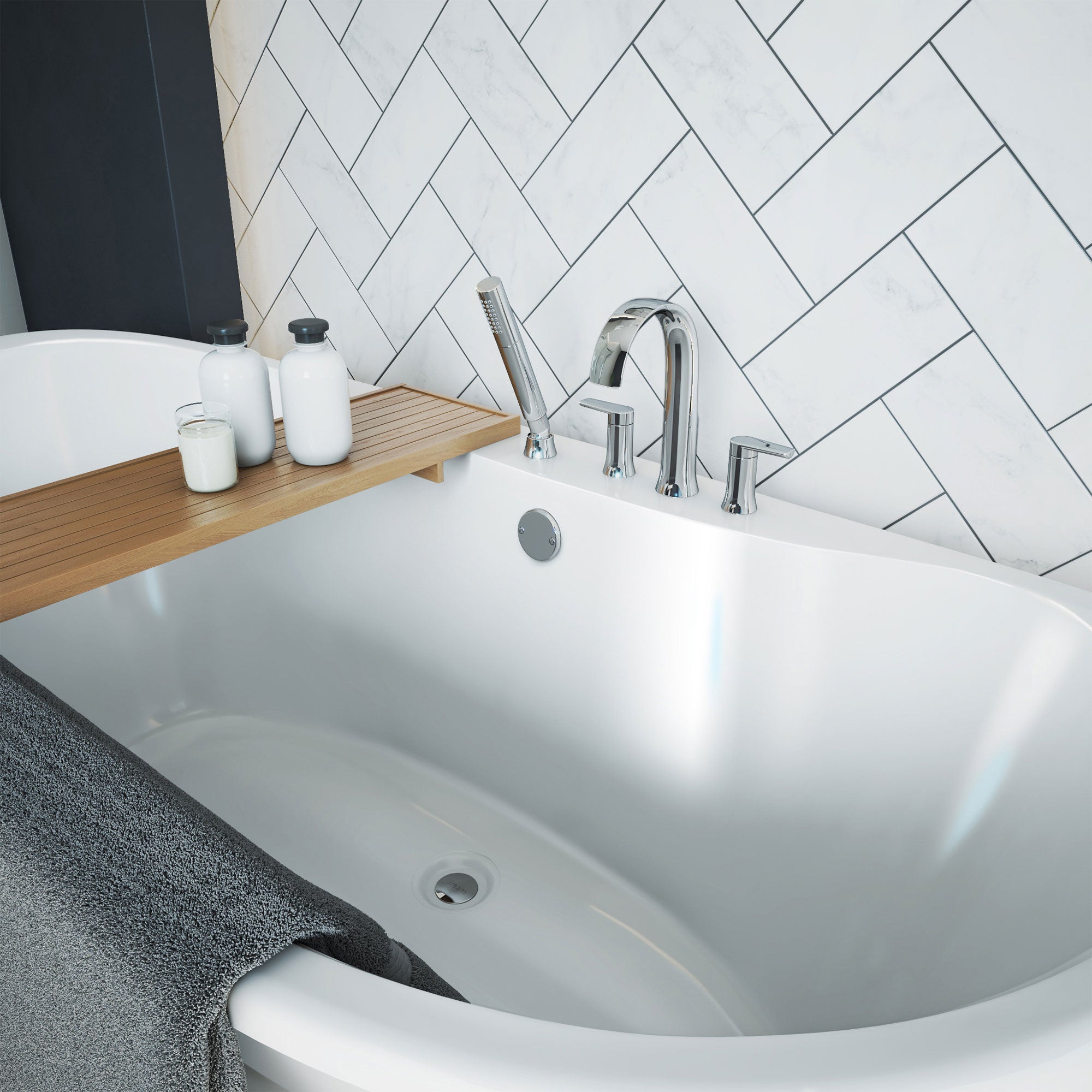 DreamLine Montego 60 in. L x 27 in. H Bathtub