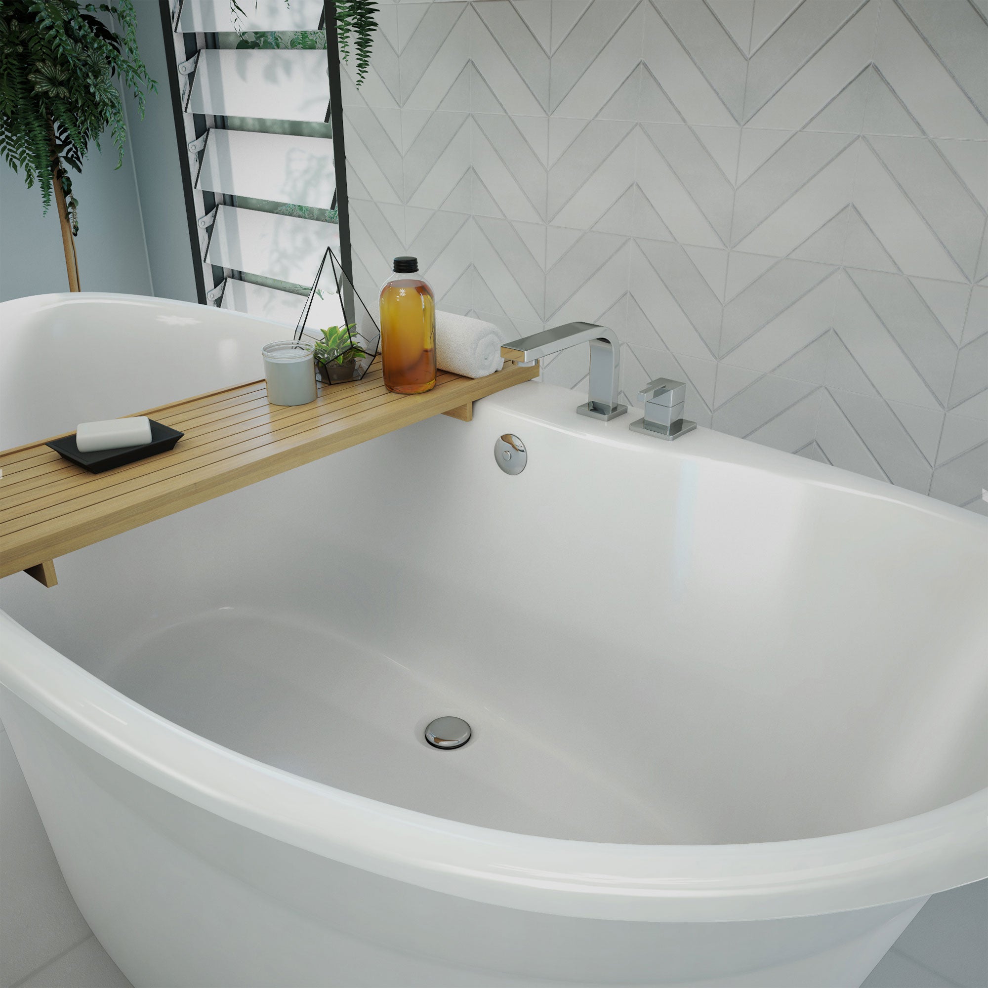 DreamLine Montego 66 in. L x 27 in. H Bathtub