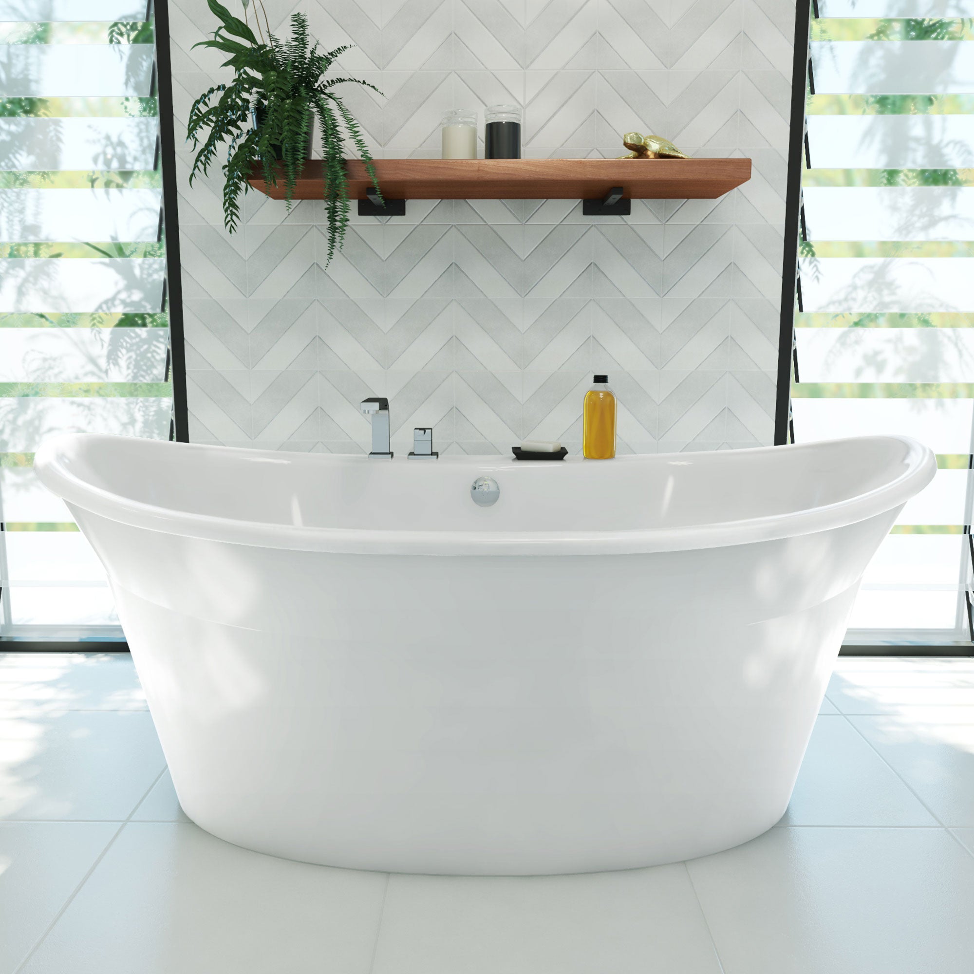 DreamLine Montego 66 in. L x 27 in. H Bathtub