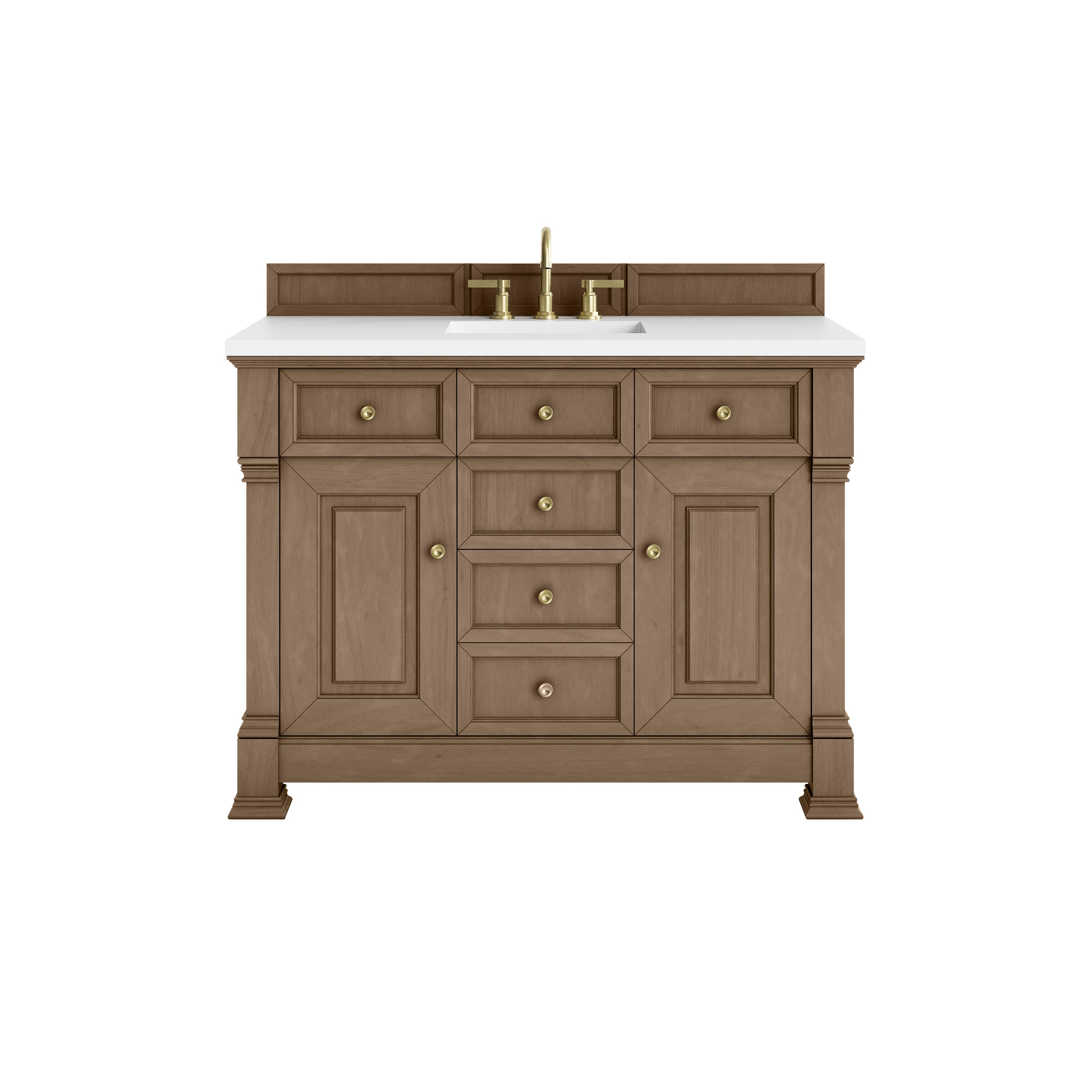 James Martin Brookfield 48" Single Vanity in Pecan with 3cm Countertop