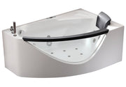 EAGO AM198ETL-L 5′ Acrylic Whirlpool Left Corner Bathtub with Glass Front