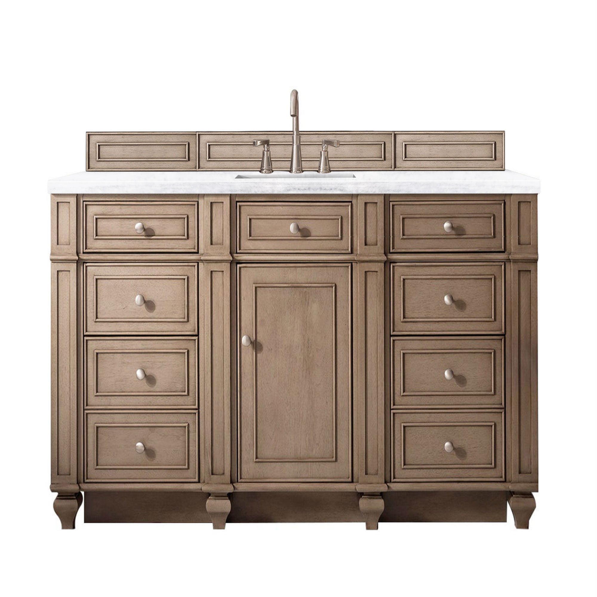James Martin Bristol 60" Single Vanity in Whitewashed Walnut with 3cm Countertop