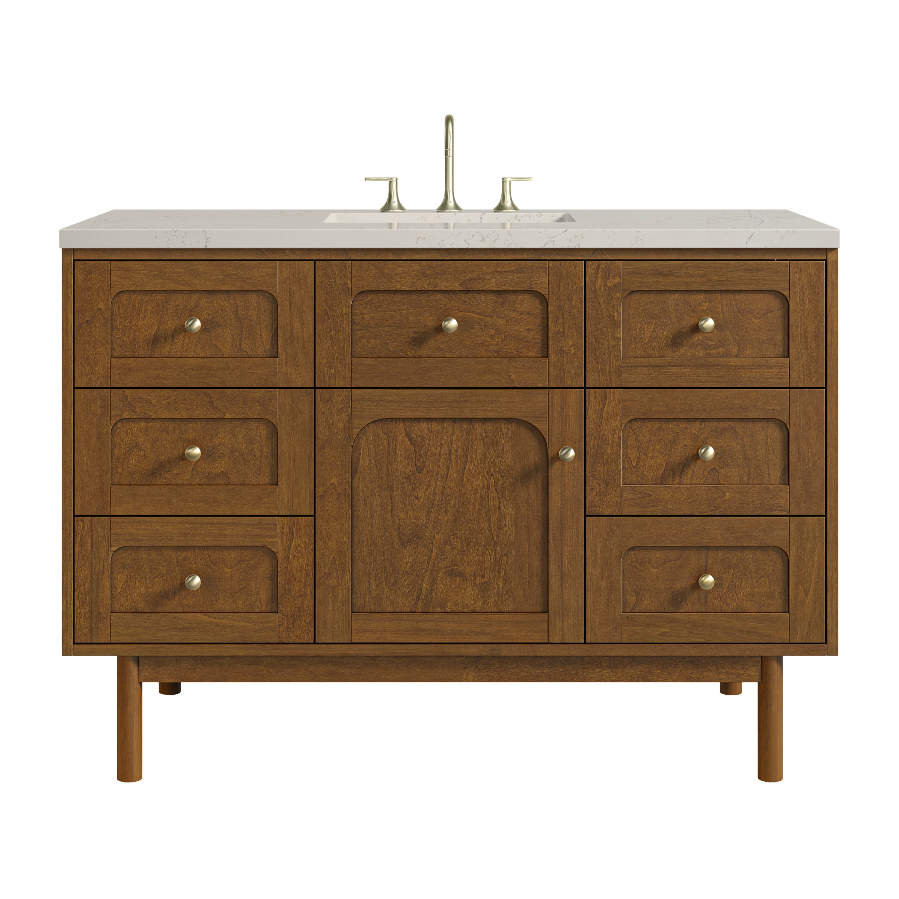 James Martin Laurent 48" Single Vanity in Honey Oak with 3cm Countertop