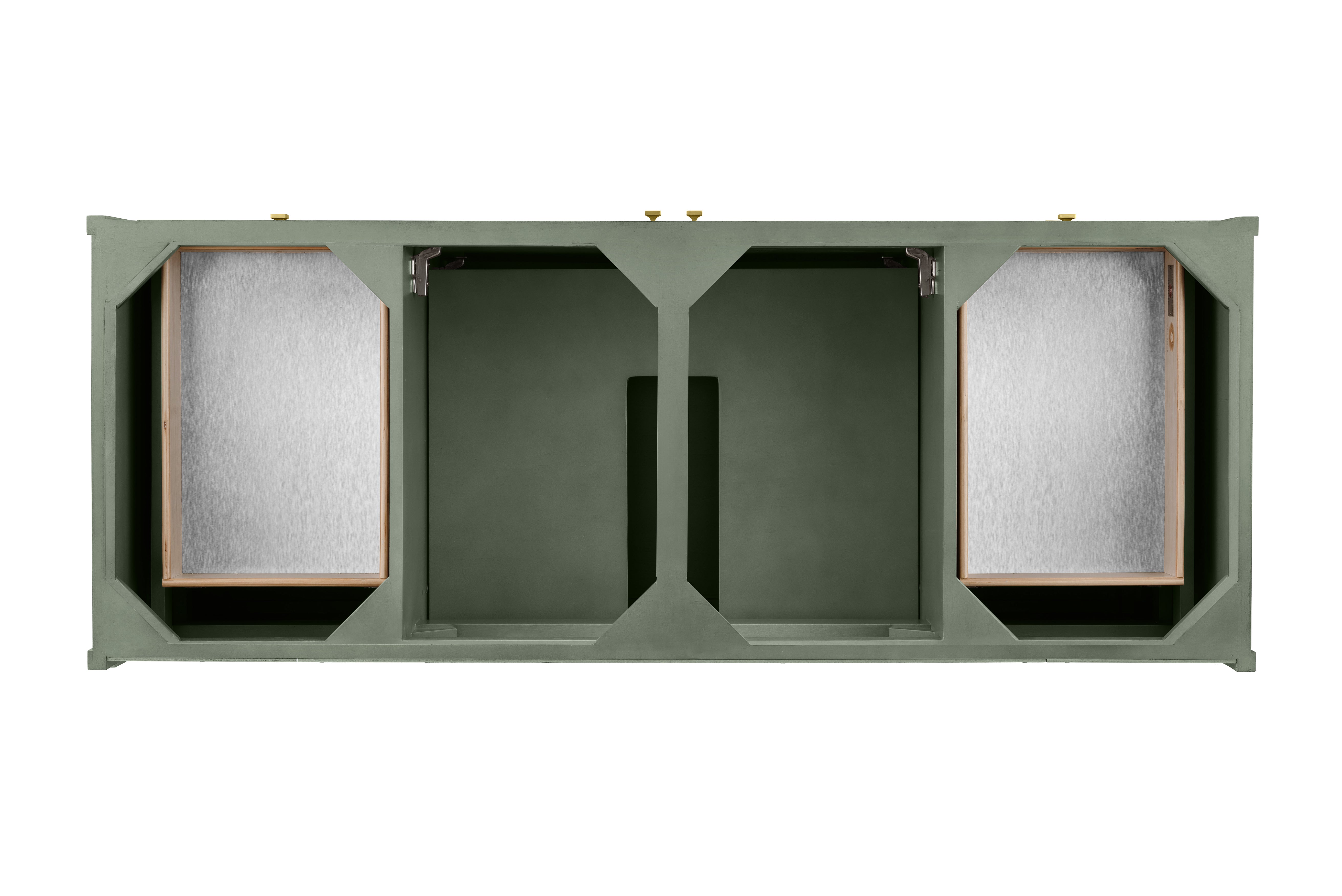 James Martin Chicago 60" Single Vanity in Smokey Celadon with 3cm Countertop and FreePower Wireless Charger