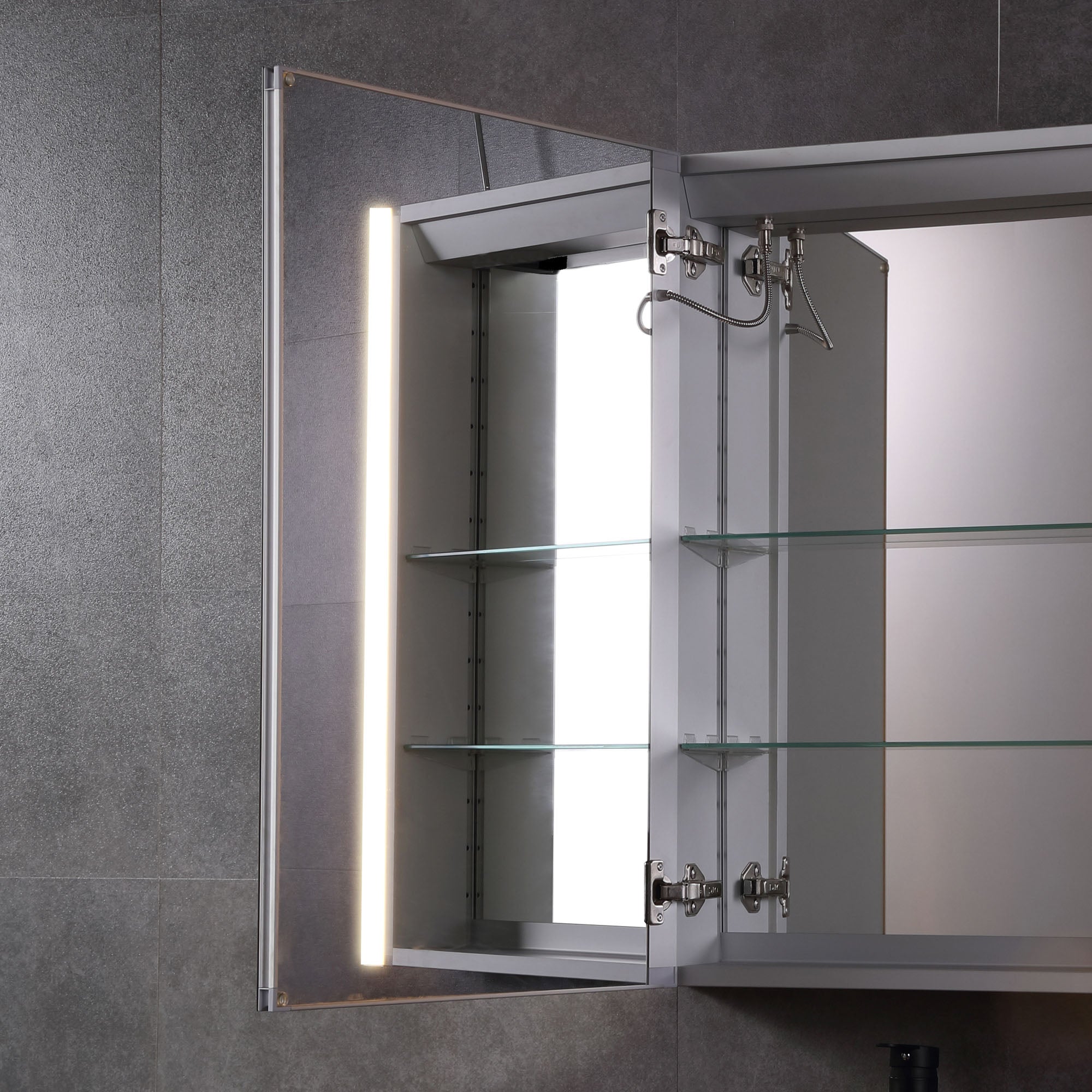 ALFI brand  ABMC2432BT 24" x 32" Single Door LED Light Bluetooth Medicine Cabinet