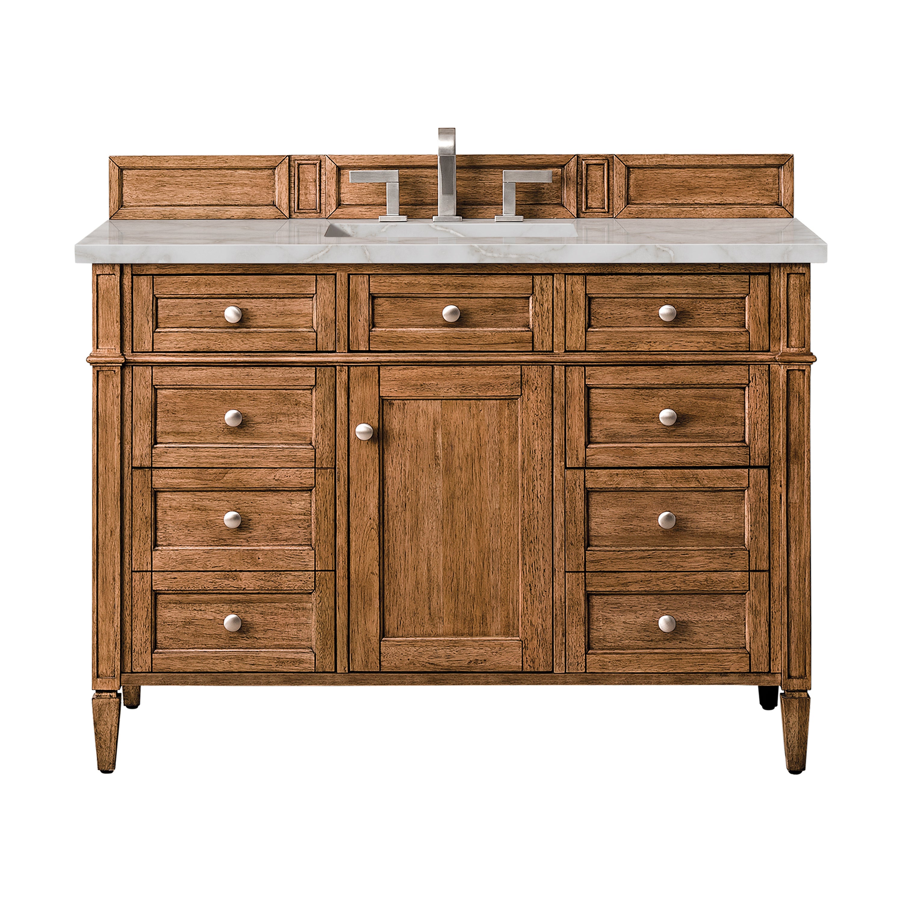 James Martin Brittany 48" Single Vanity in Saddle Brown with with 3cm Countertop