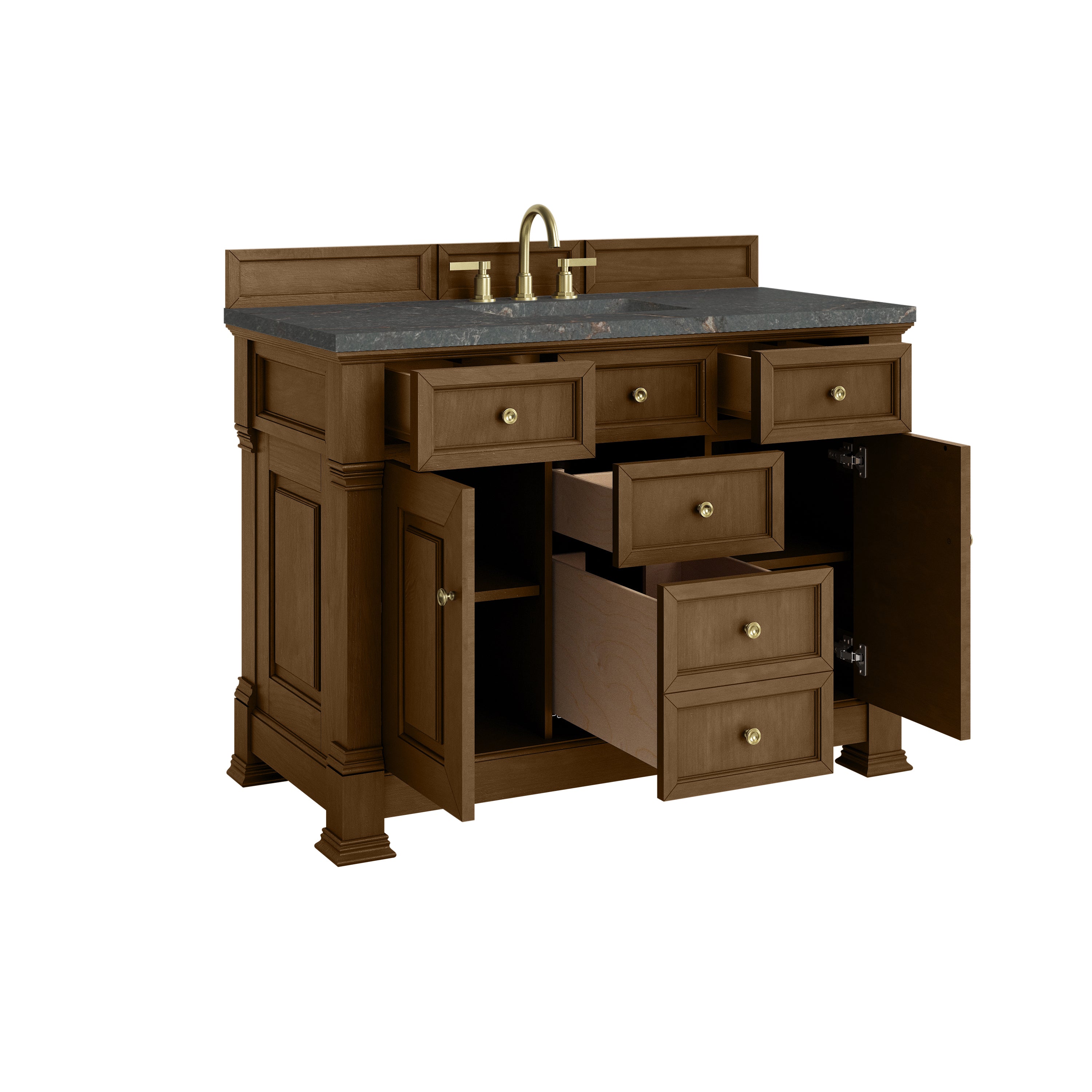James Martin Brookfield 48" Single Vanity in Honey Oak with 3cm Countertop and FreePower Wireless Charger