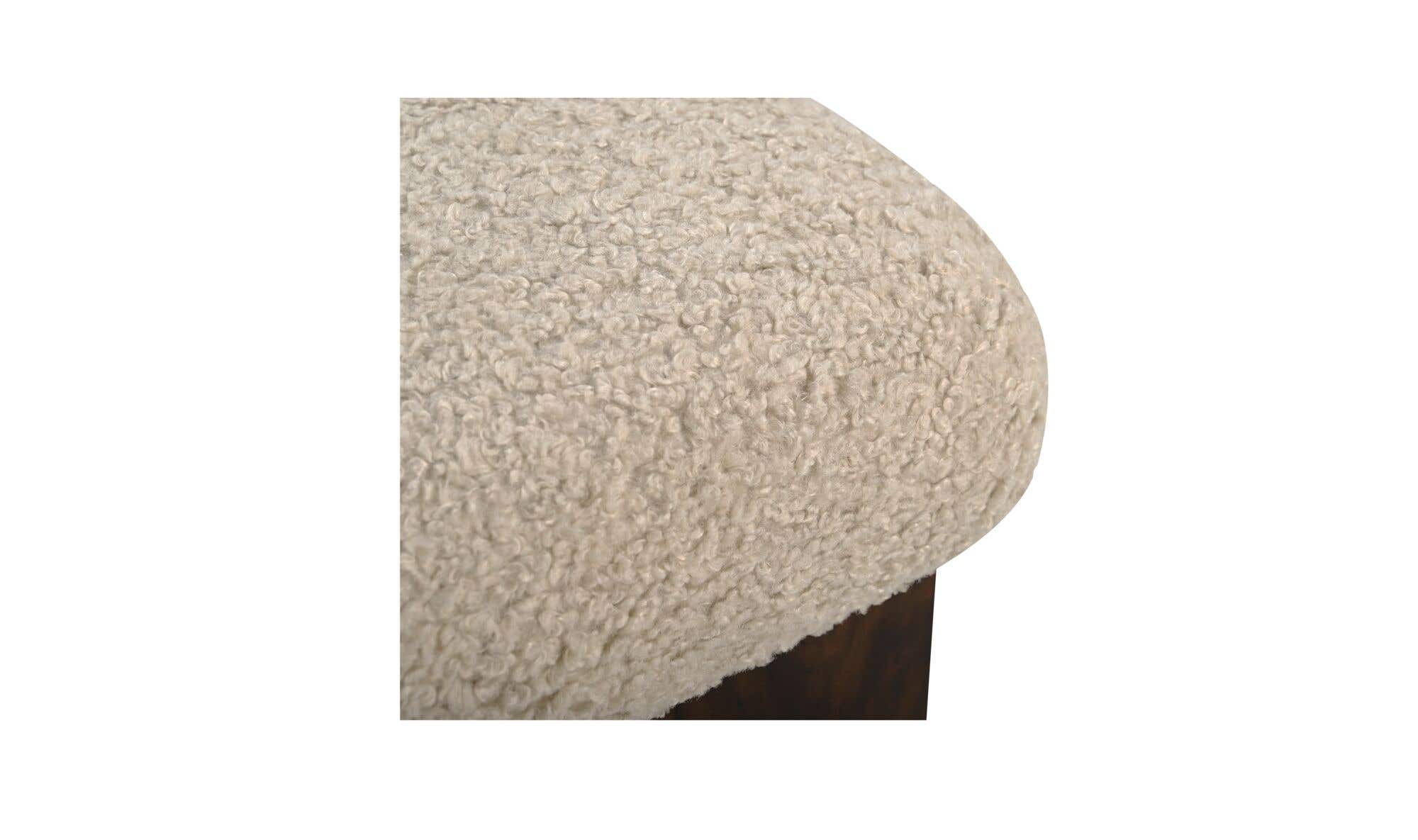 Moes Serge Ottoman Faux Shearling MU-1006