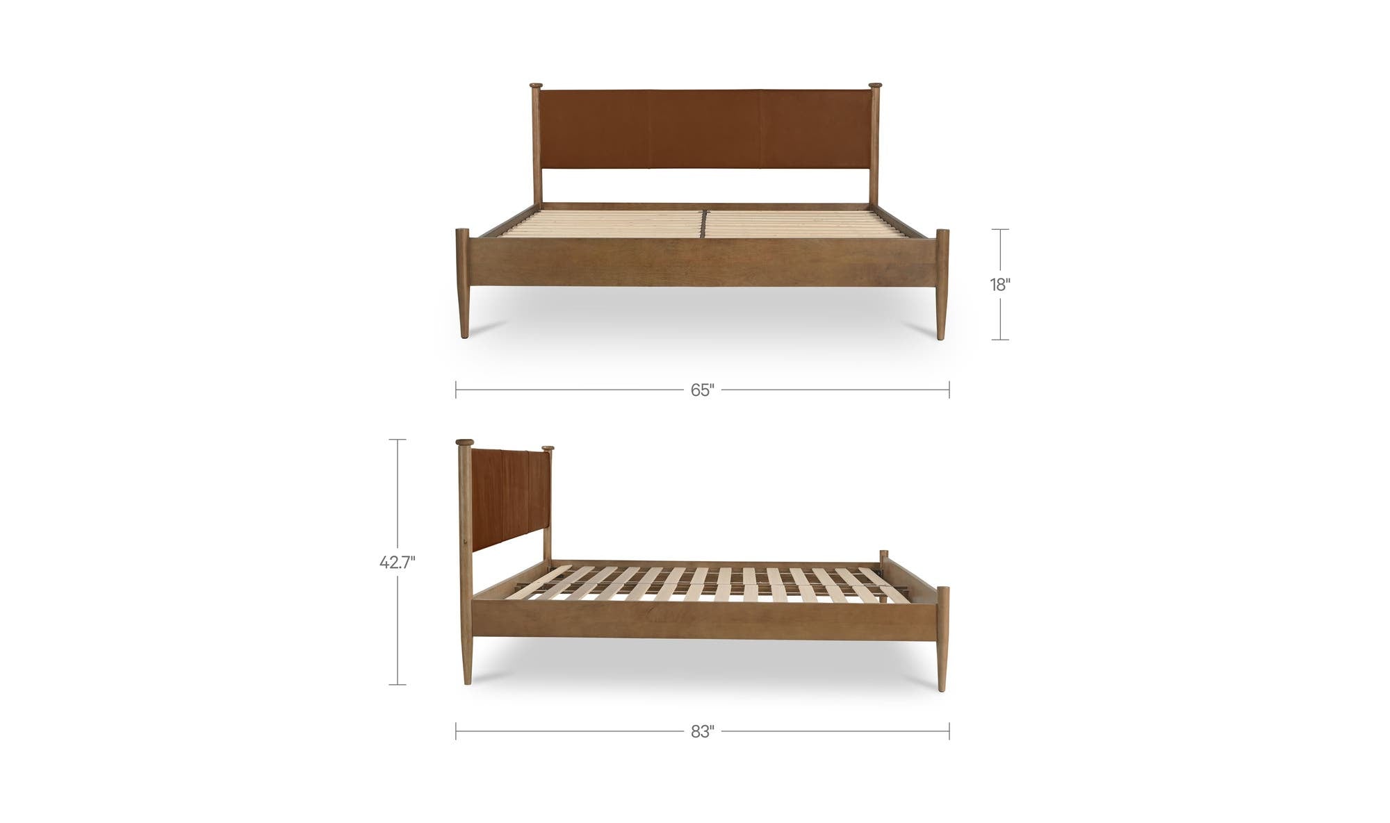 Moes Crosby Queen Bed Brown MU-1008