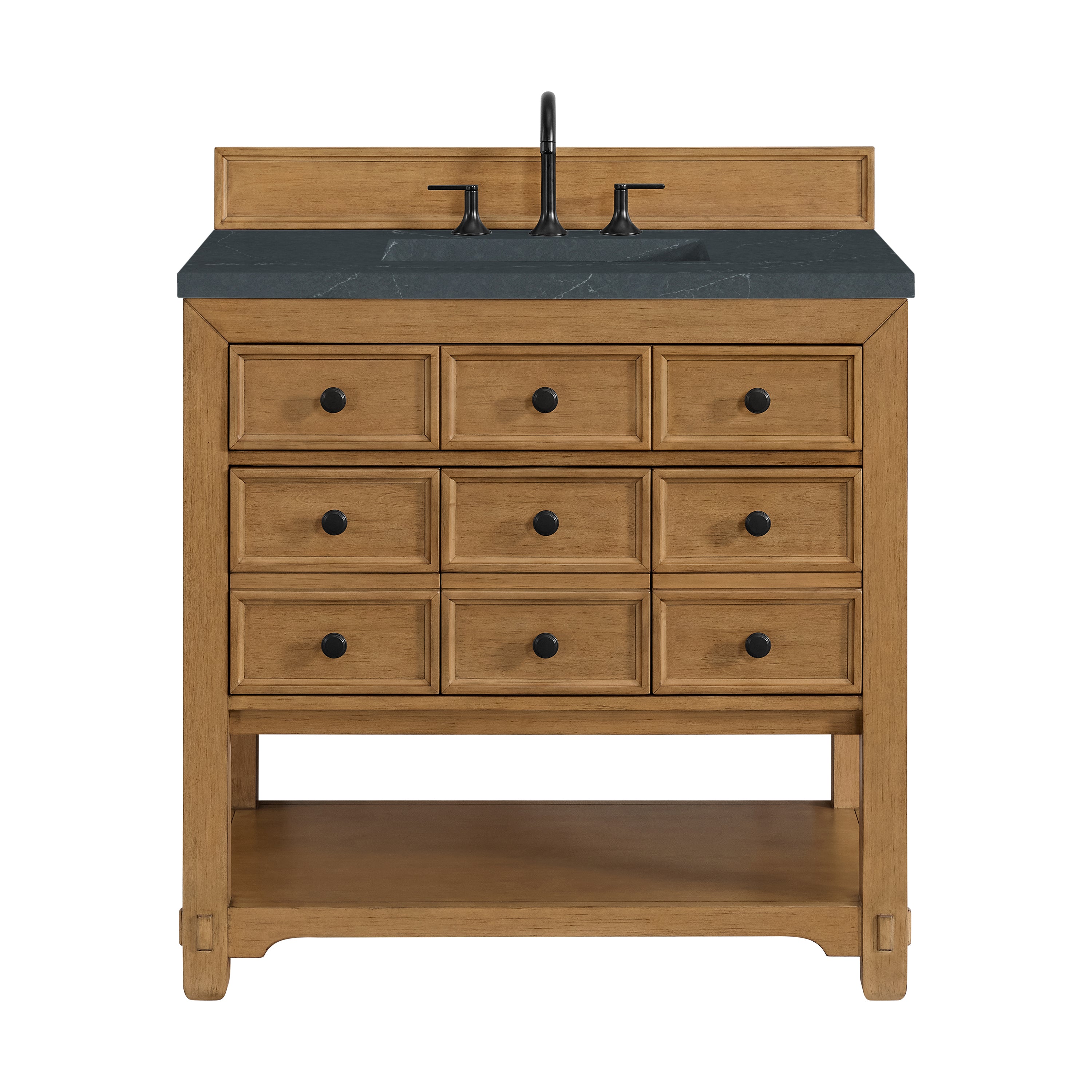 James Martin Malibu 36" Single Vanity in Amber Birch with 3cm Countertop