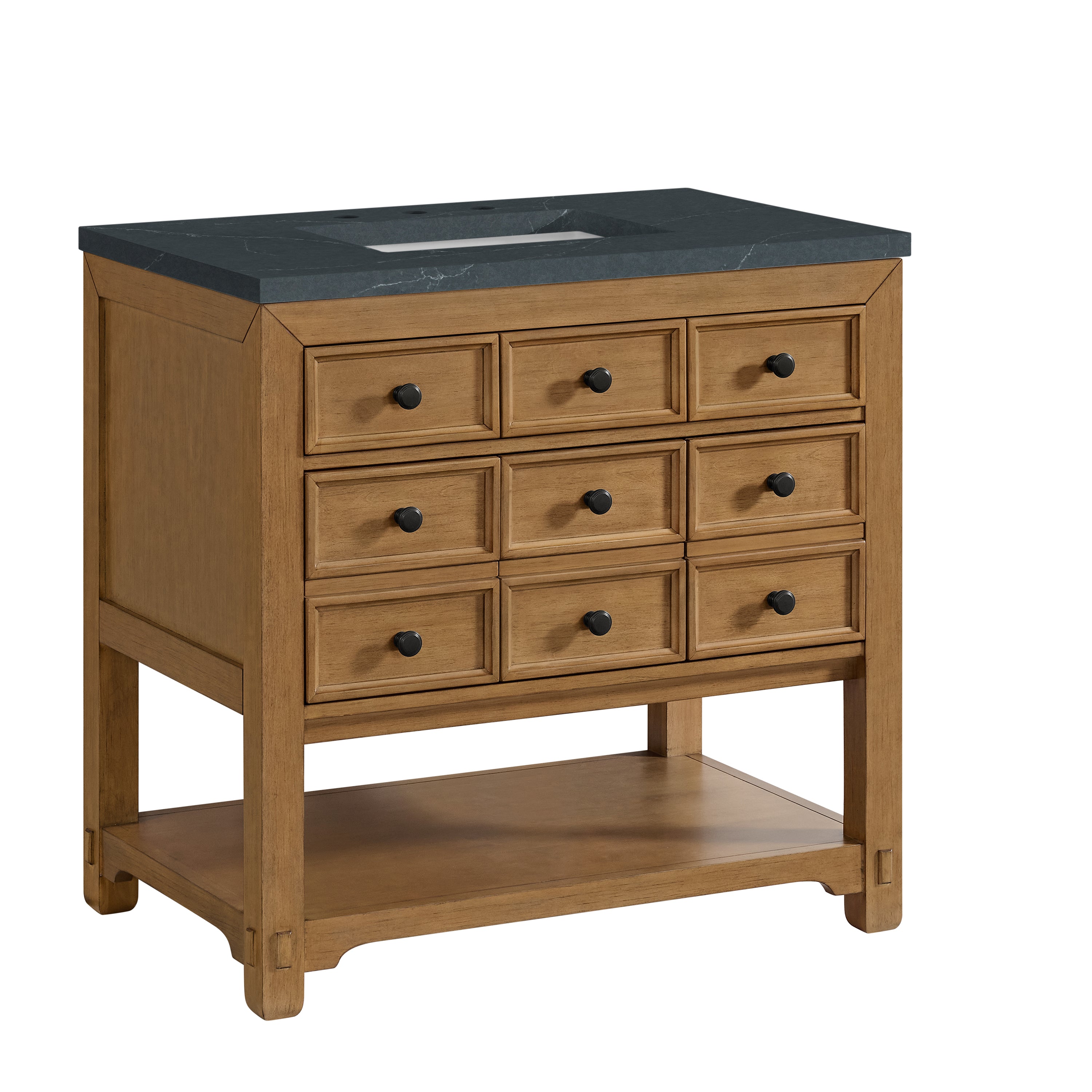 James Martin Malibu 36" Single Vanity in Amber Birch with 3cm Countertop