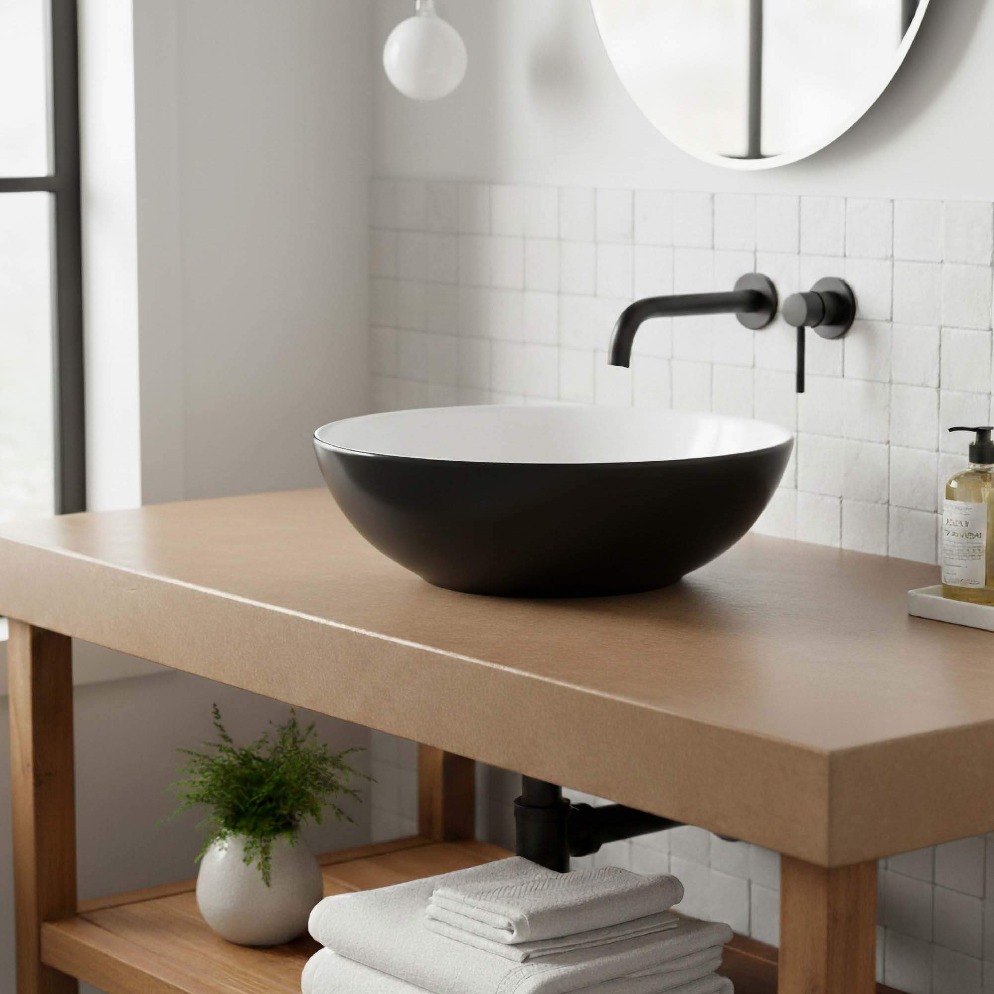 Fine Fixtures Round Modern Vessel Sink 16" x 16"