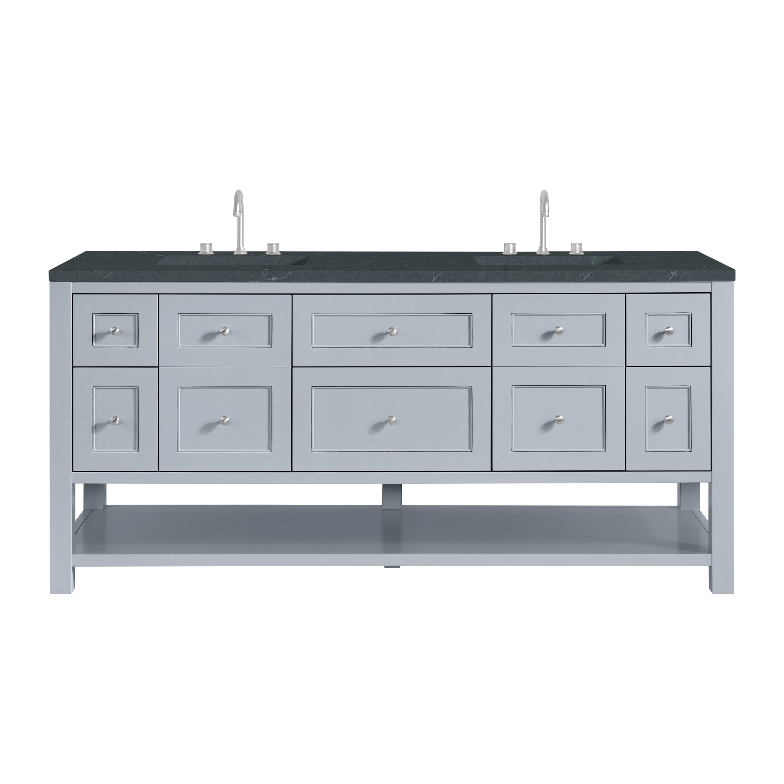 James Martin Breckenridge 72" Double Vanity in Serenity Blue with 3cm Countertop