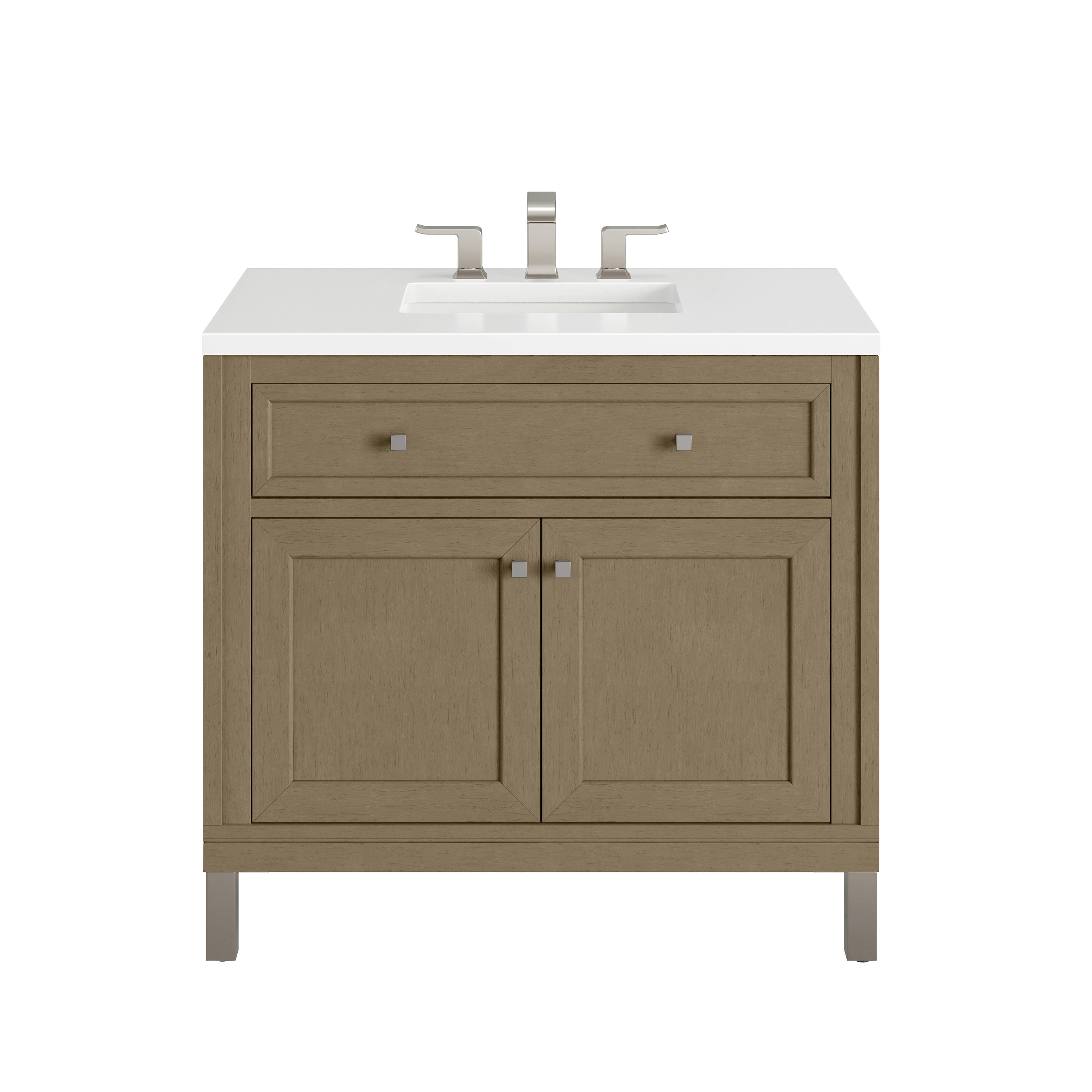 James Martin Chicago 36" Single Vanity in Walnut Whisper with 3cm Countertop