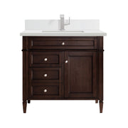 James Martin Brittany 36" Single Vanity in Burnished Mahogany with 3cm Countertop