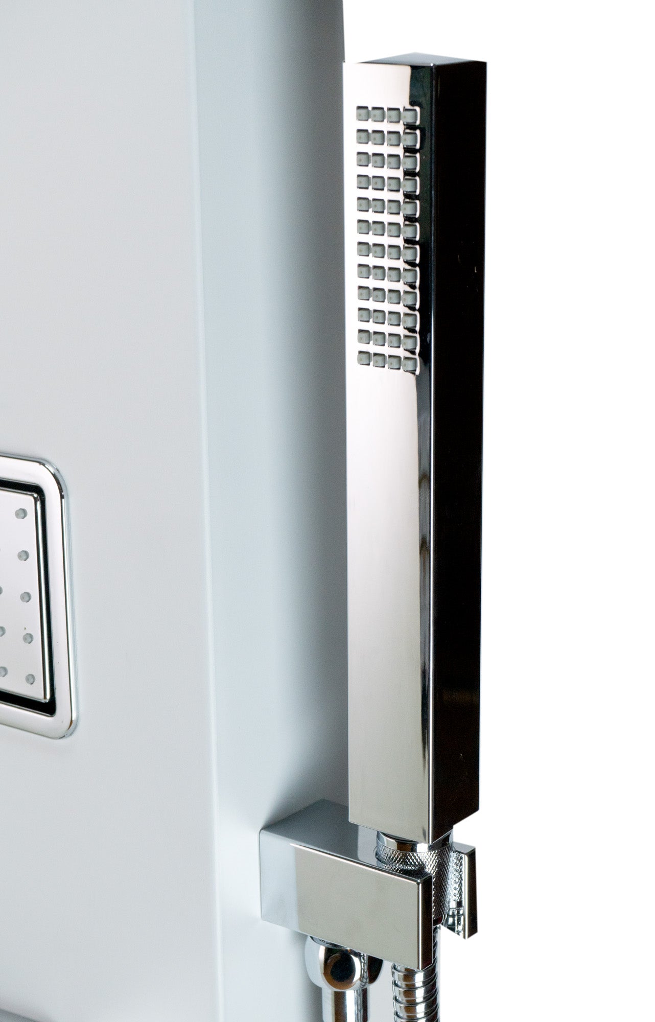 ALFI brand  ABSP60W White Aluminum Shower Panel with 2 Body Sprays and Rain Shower Head