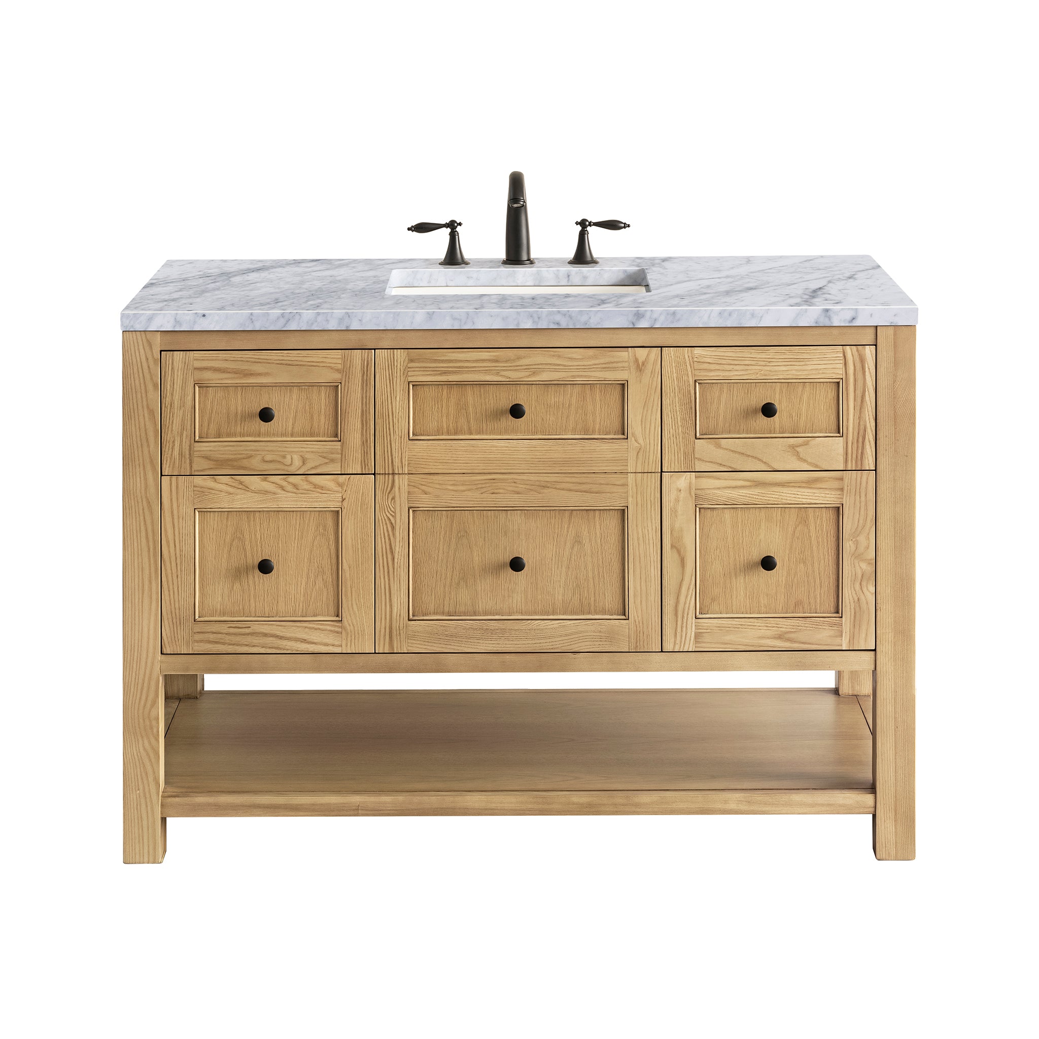 James Martin Breckenridge 48" Single Vanity in Light Natural Oak with 3cm Countertop