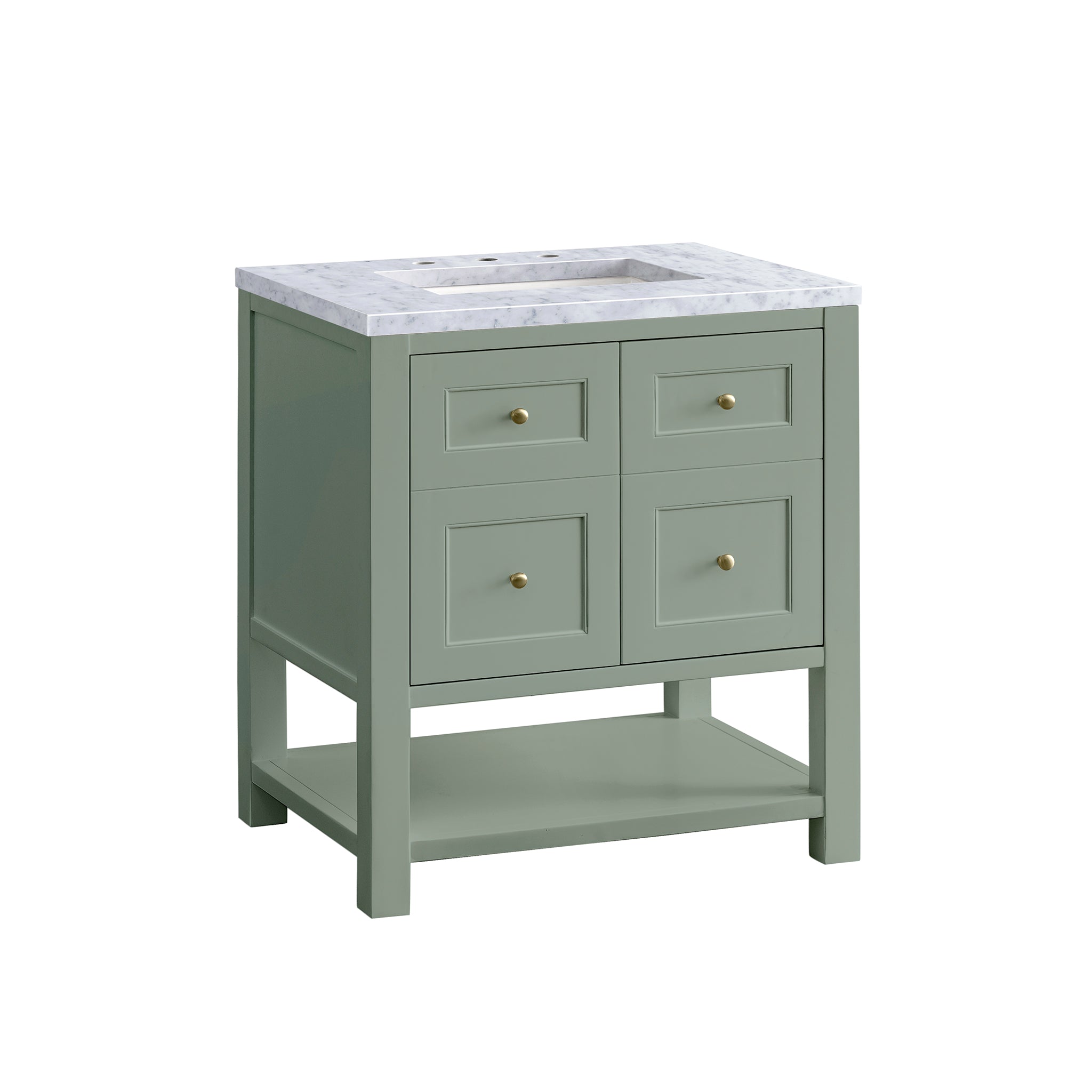 James Martin Breckenridge 30" Single Vanity in Smokey Celadon with 3cm Countertop