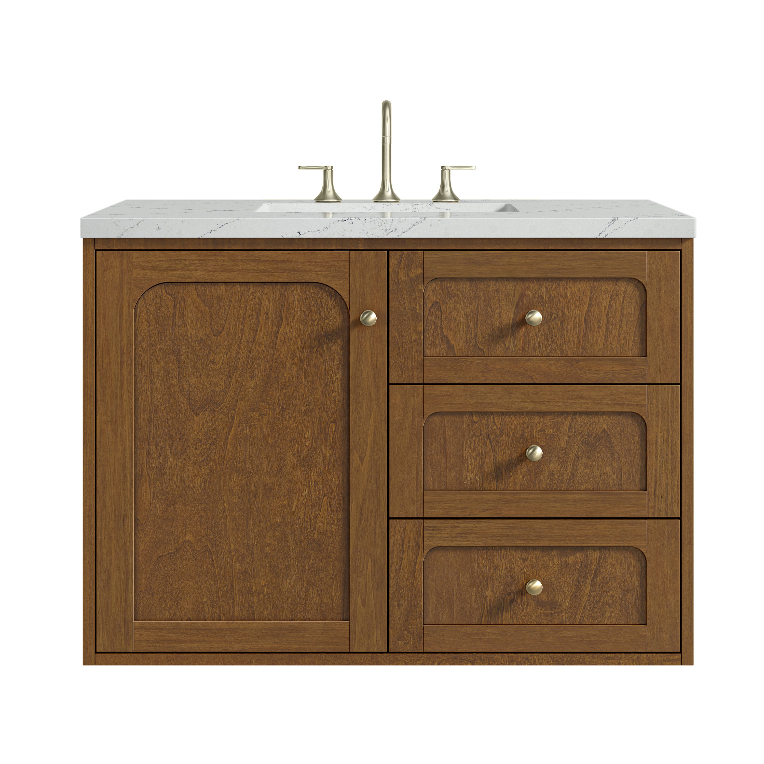 James Martin Laurent 36" Single Vanity in Honey Oak with 3cm Countertop