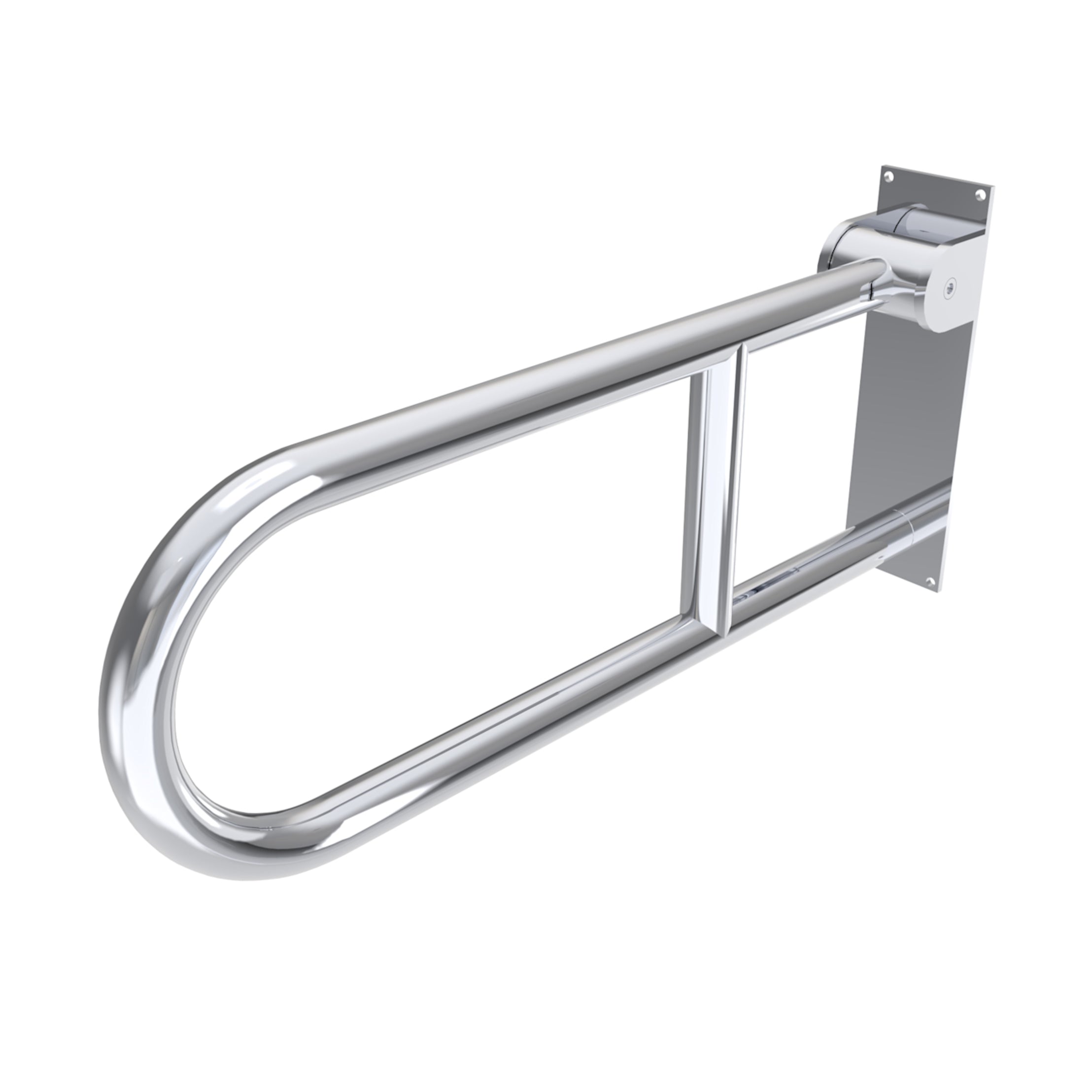 MAIDSTONE Custos 24 Inch, High Grade- Stainless Steel, Space Saving Flip Up Toilet Grab Bar