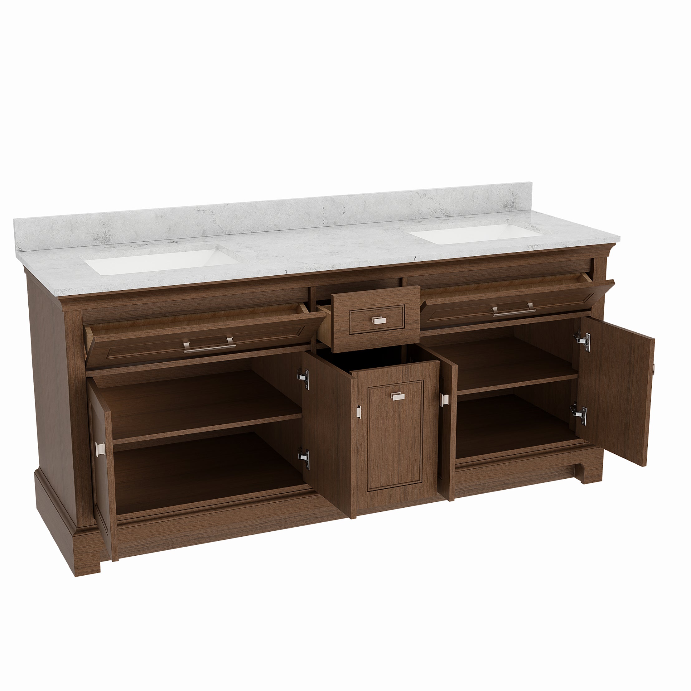 MAIDSTONE Bronson 72 Inch Vanity Base