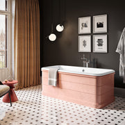 MAIDSTONE | DXV 67-Inch White Cast Iron Double Ended Skirted Tub