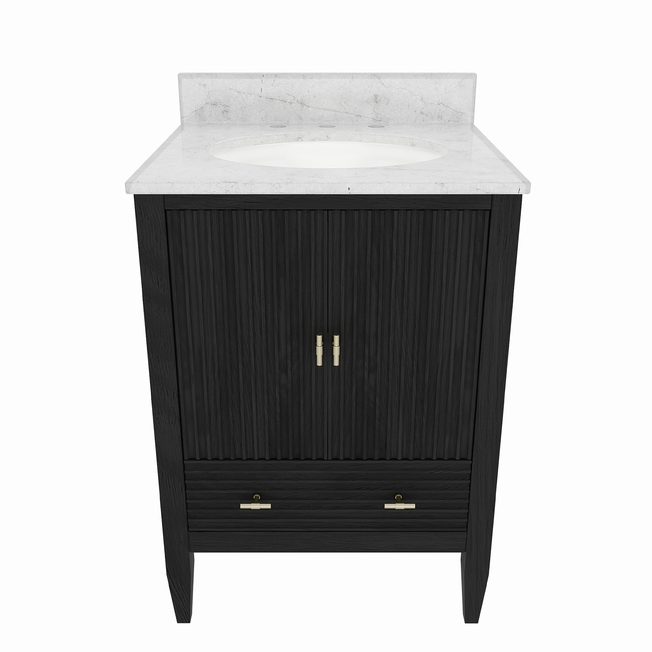 MAIDSTONE Valmont 24 Inch Fluted Vanity Base