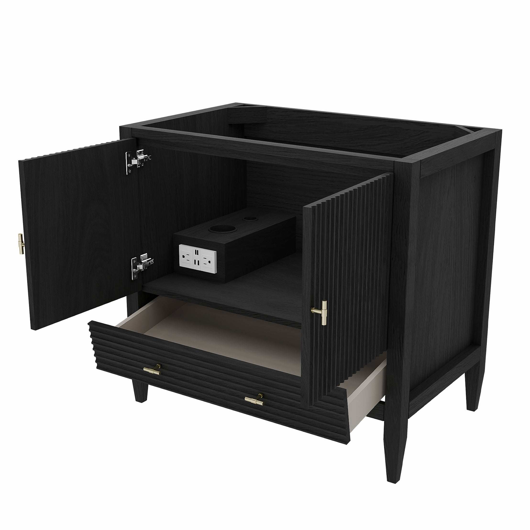 MAIDSTONE Valmont 36 Inch Fluted Vanity Base