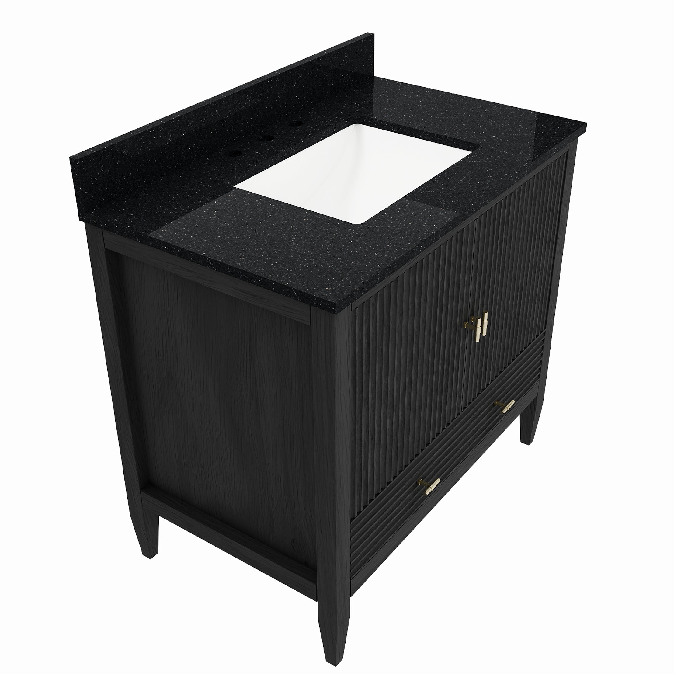 MAIDSTONE Valmont 36 Inch Fluted Vanity Base