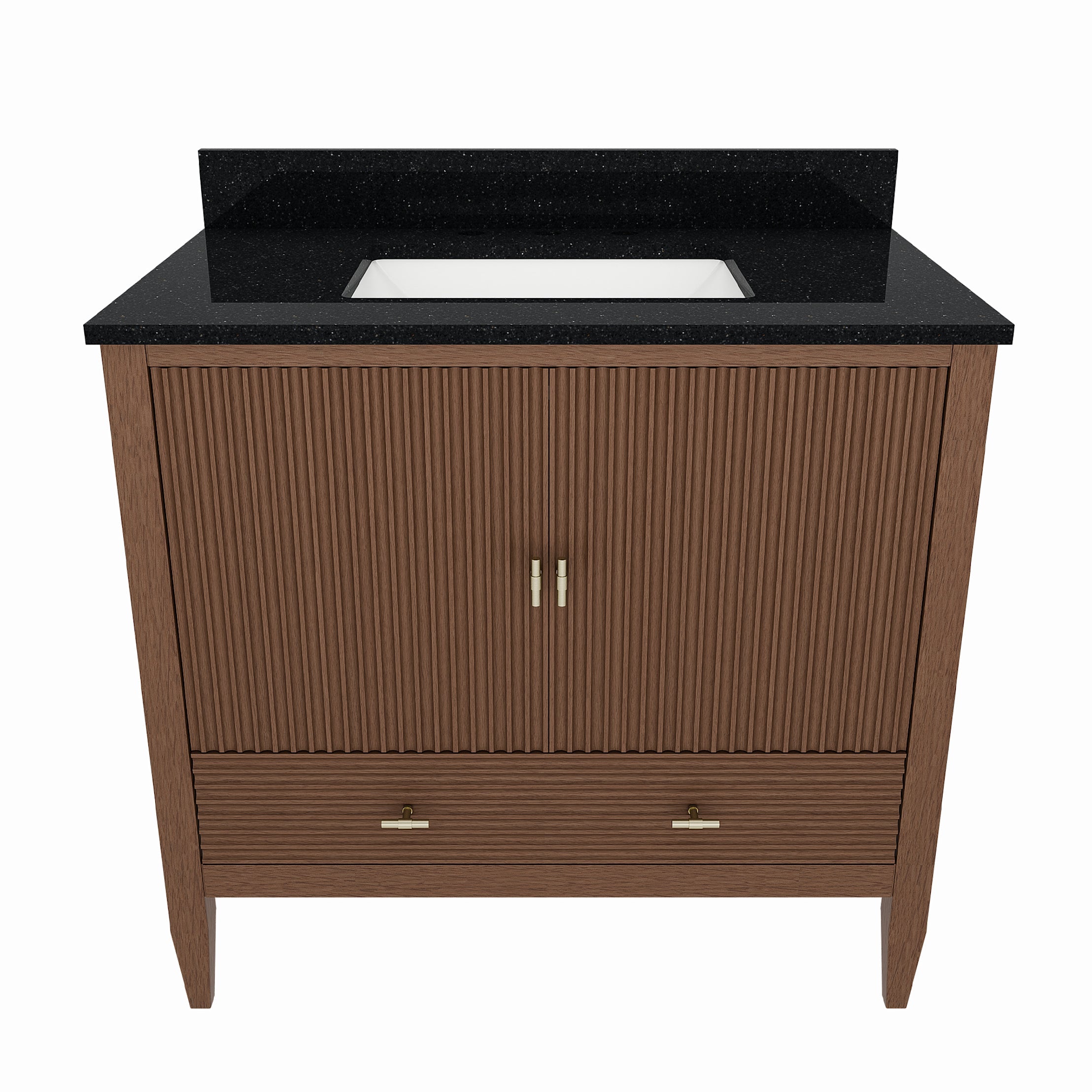 MAIDSTONE Valmont 36 Inch Fluted Vanity Base
