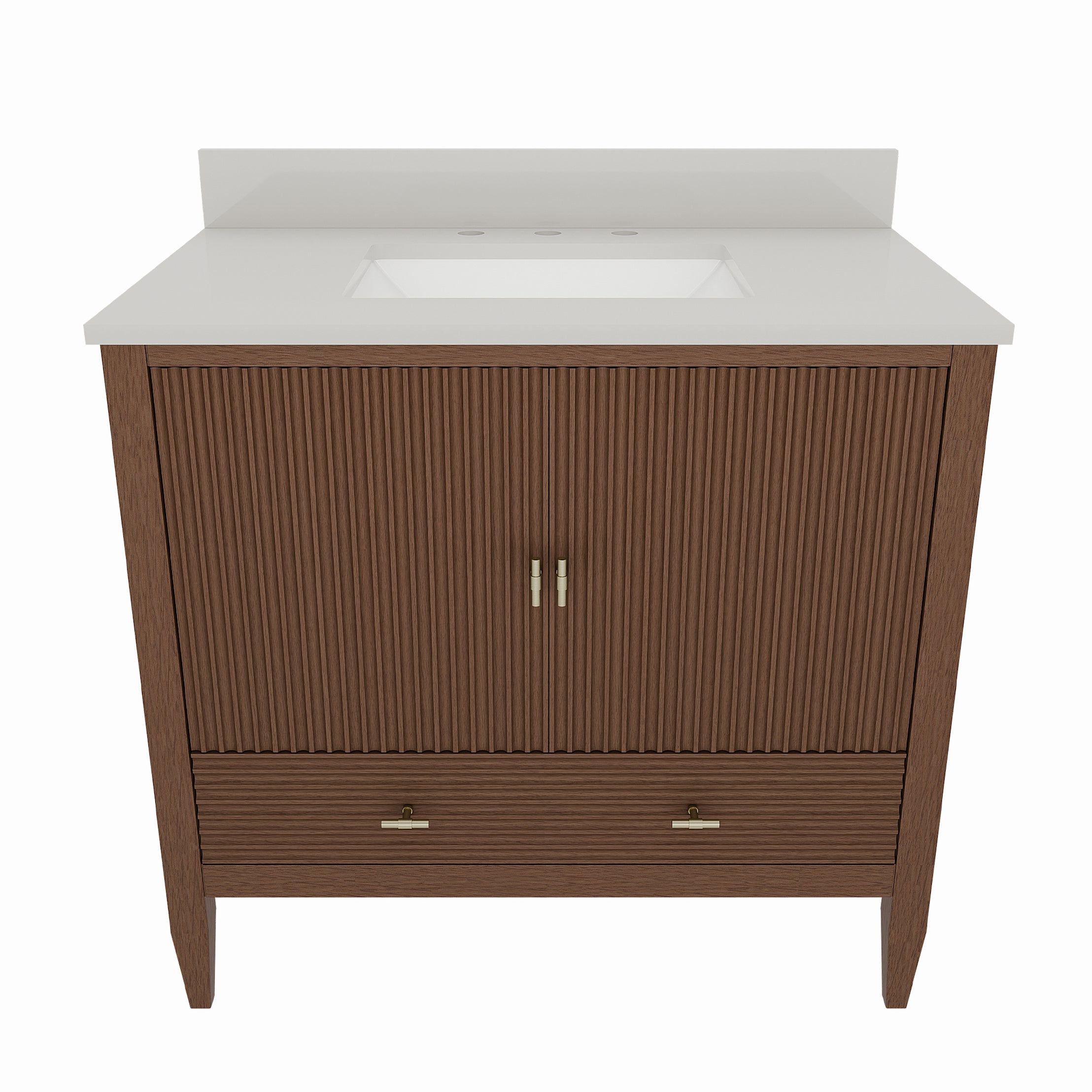 MAIDSTONE Valmont 36 Inch Fluted Vanity Base