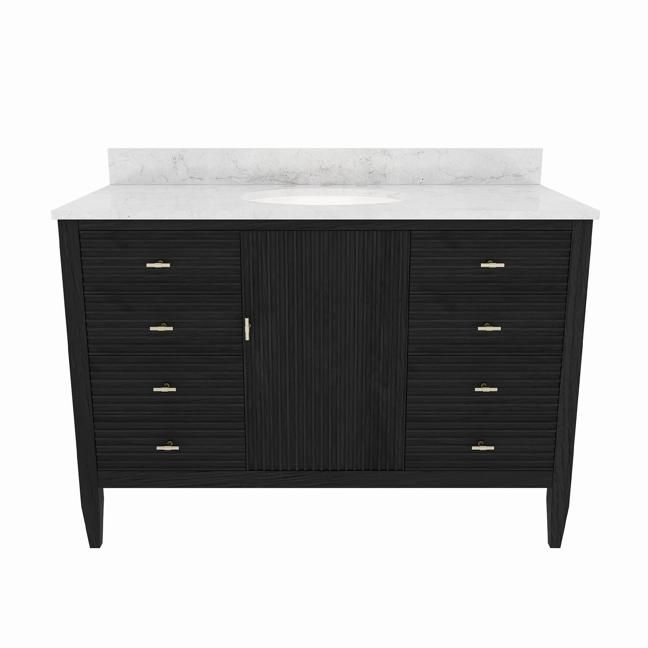 MAIDSTONE Valmont 48 Inch Fluted Vanity Base