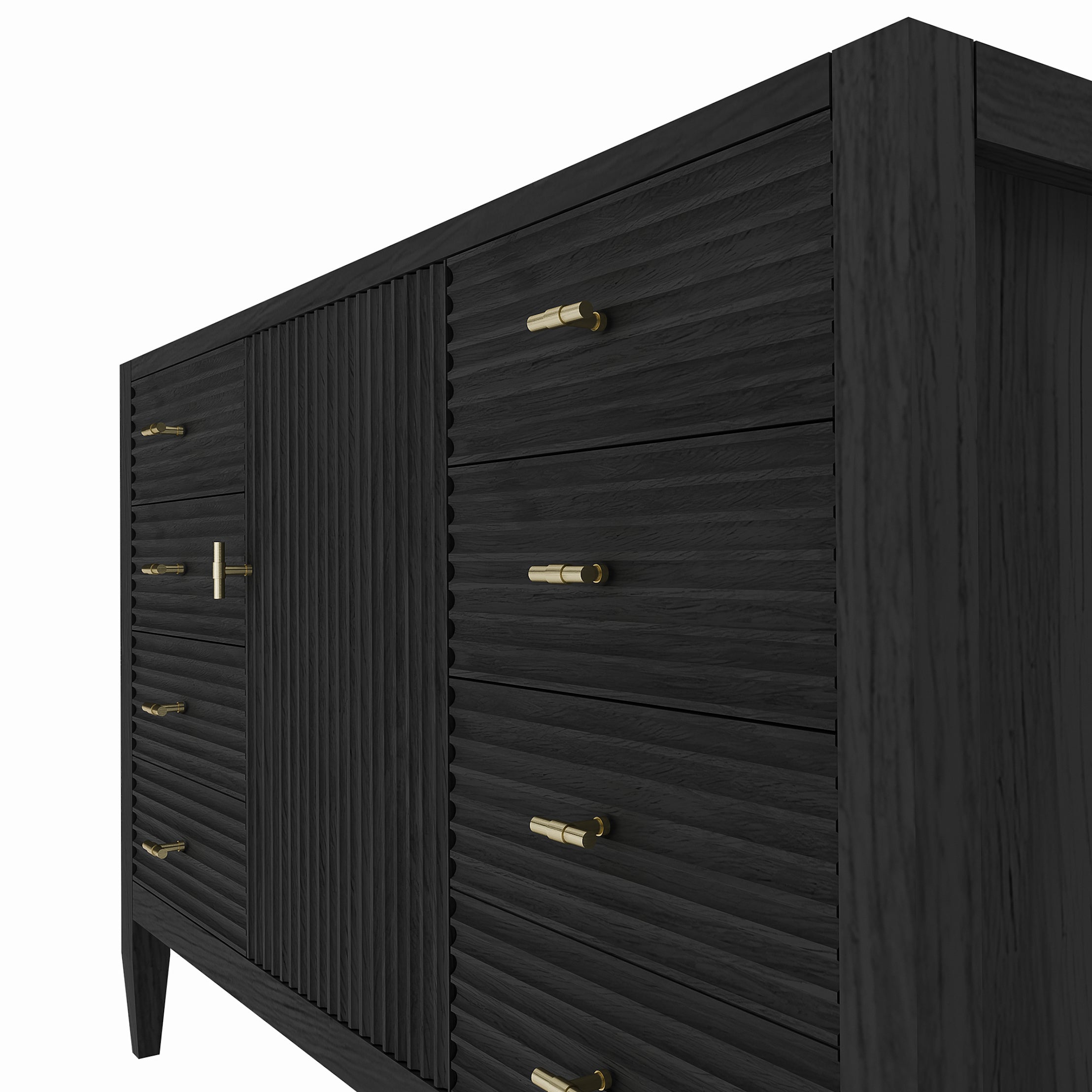 MAIDSTONE Valmont 48 Inch Fluted Vanity Base