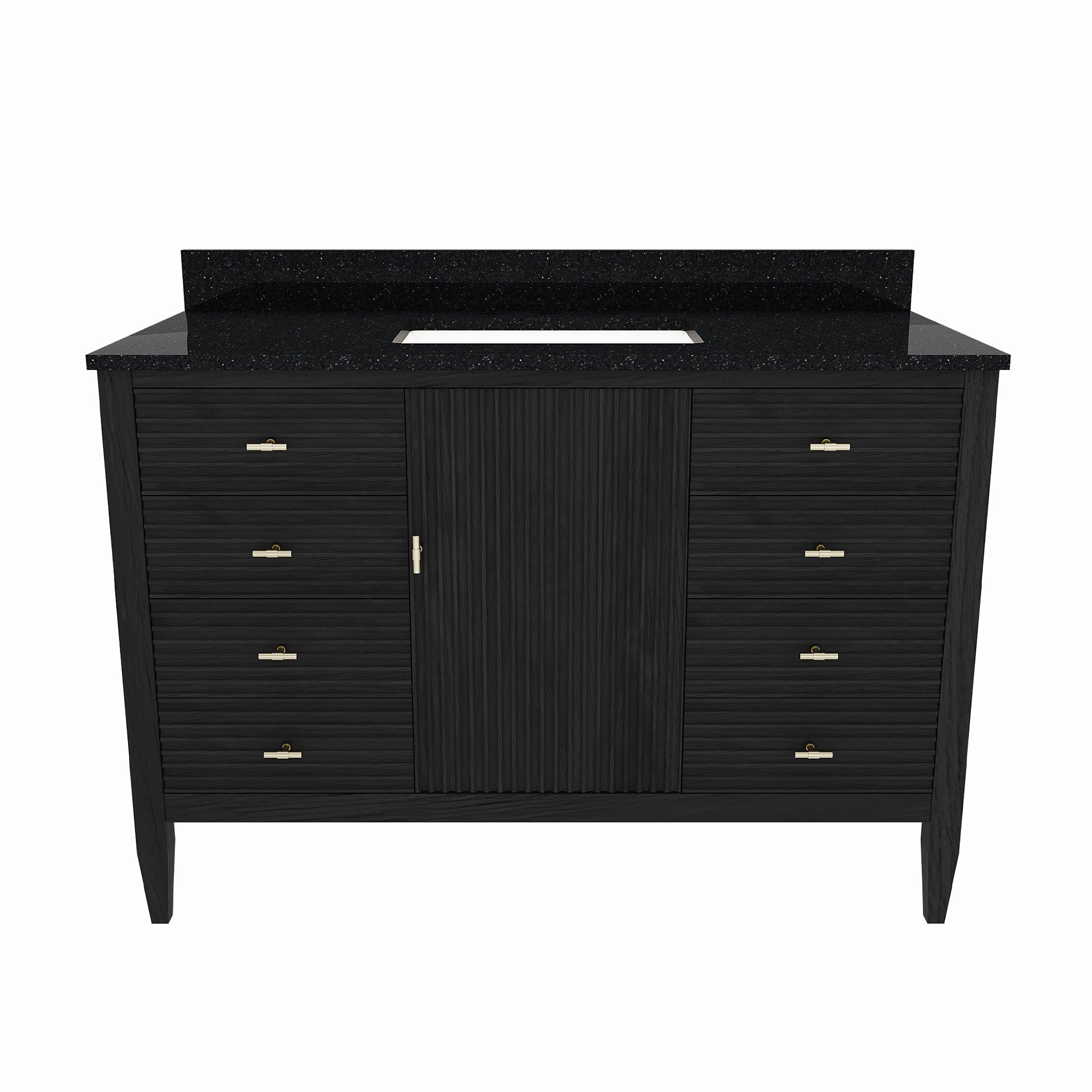 MAIDSTONE Valmont 48 Inch Fluted Vanity Base