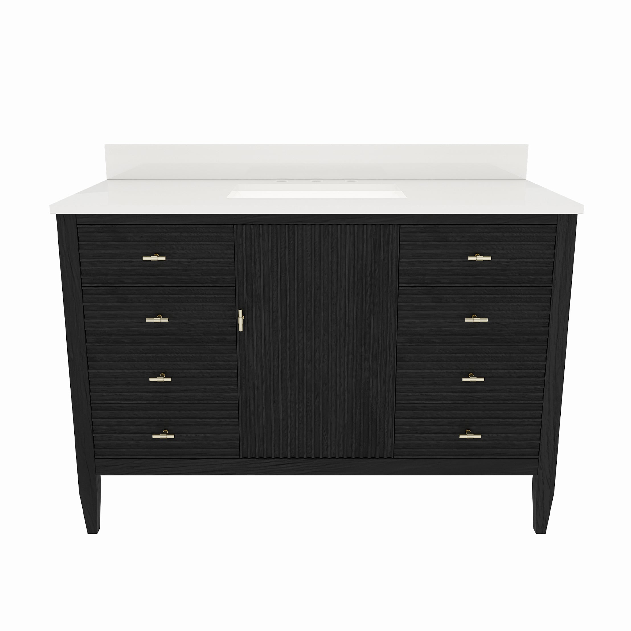 MAIDSTONE Valmont 48 Inch Fluted Vanity Base