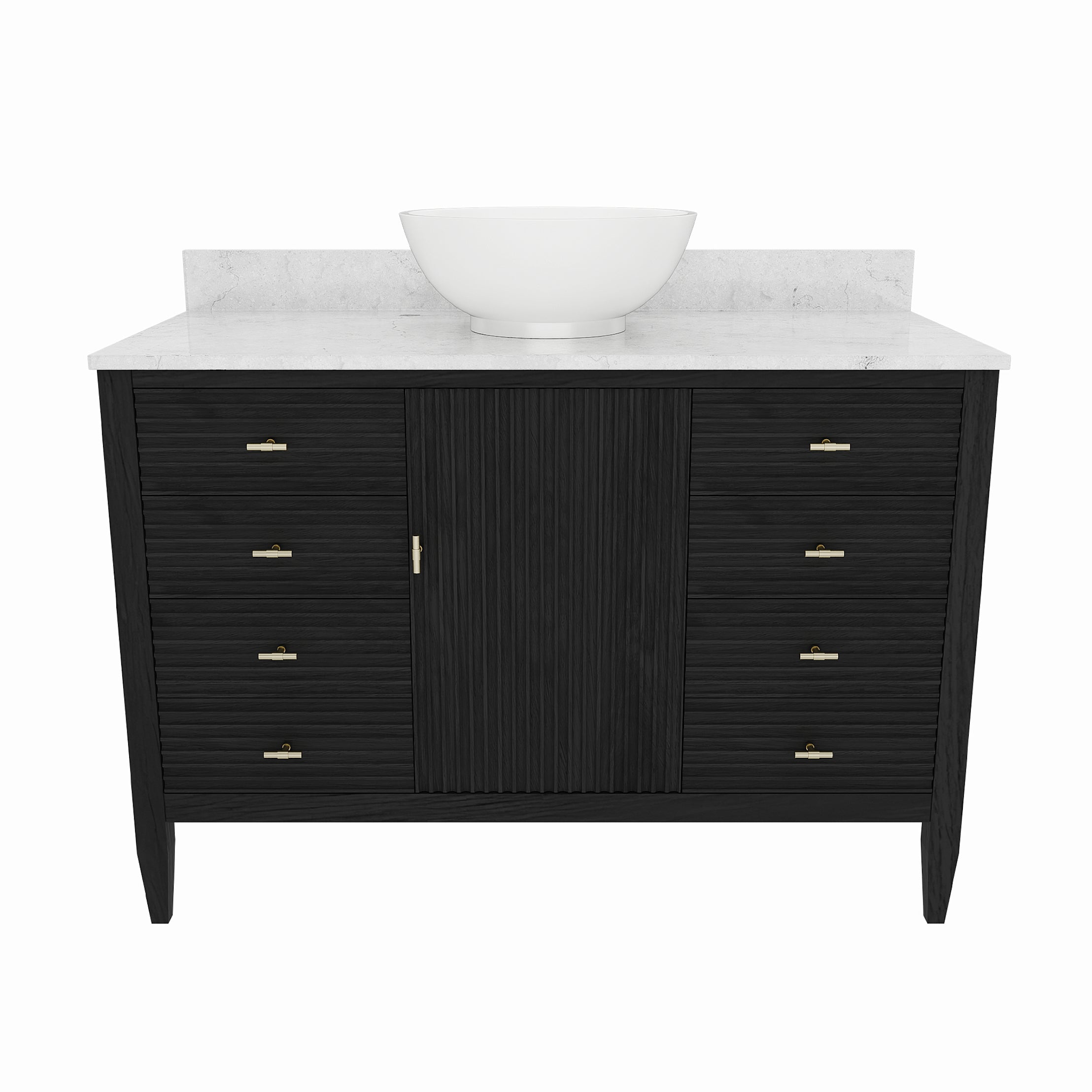 MAIDSTONE Valmont 48 Inch Fluted Vanity Base