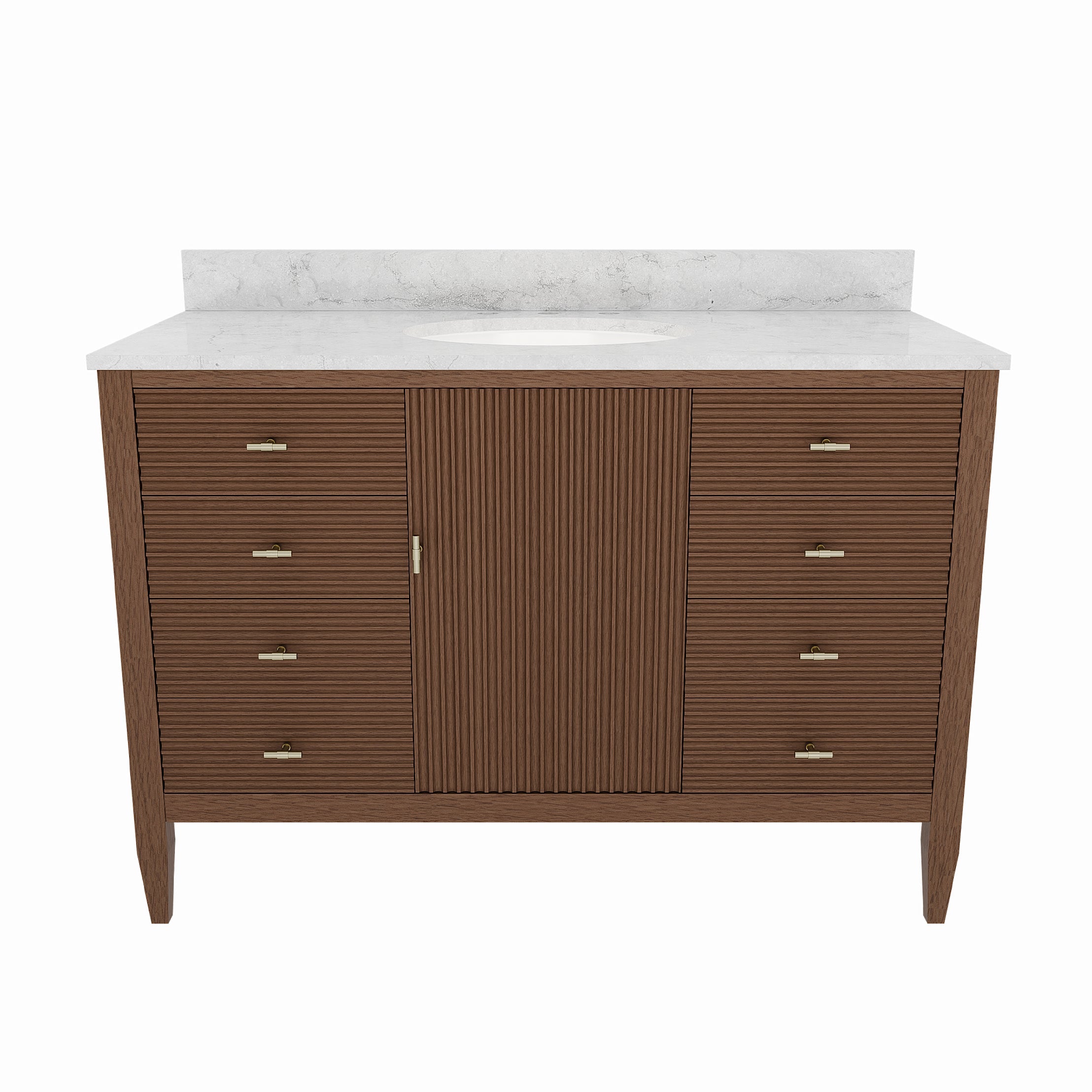 MAIDSTONE Valmont 48 Inch Fluted Vanity Base