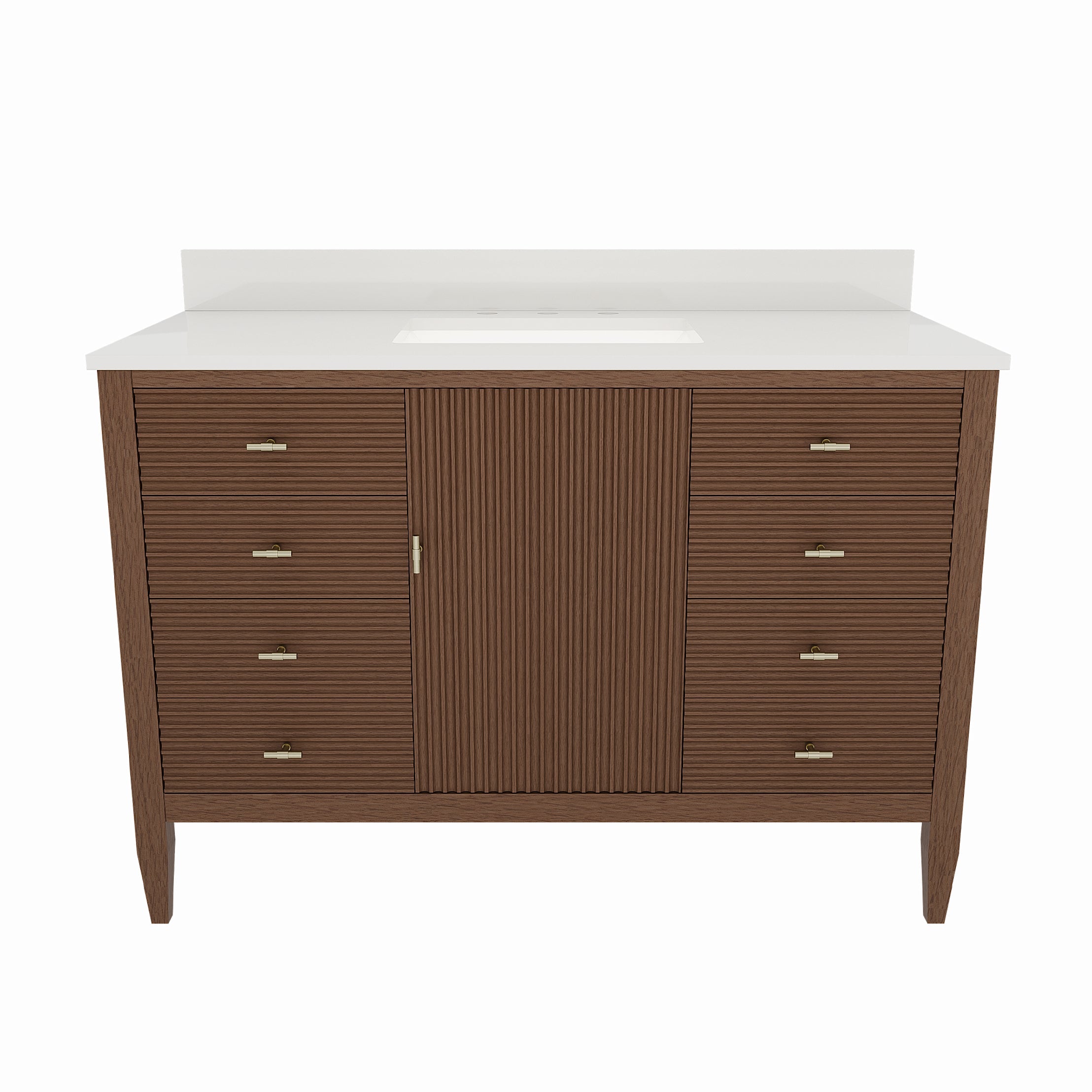 MAIDSTONE Valmont 48 Inch Fluted Vanity Base