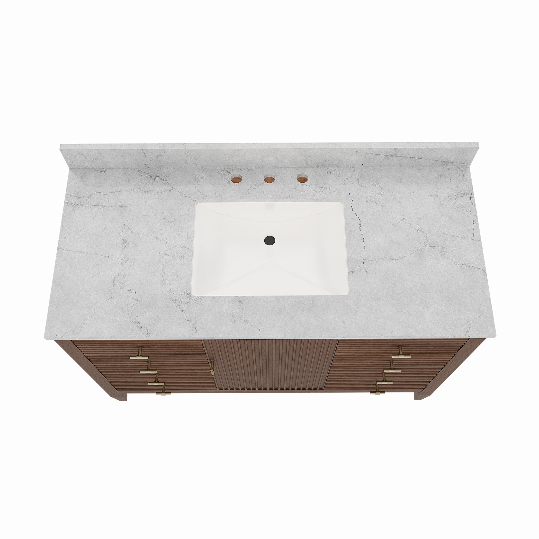 MAIDSTONE Valmont 48 Inch Fluted Vanity Base