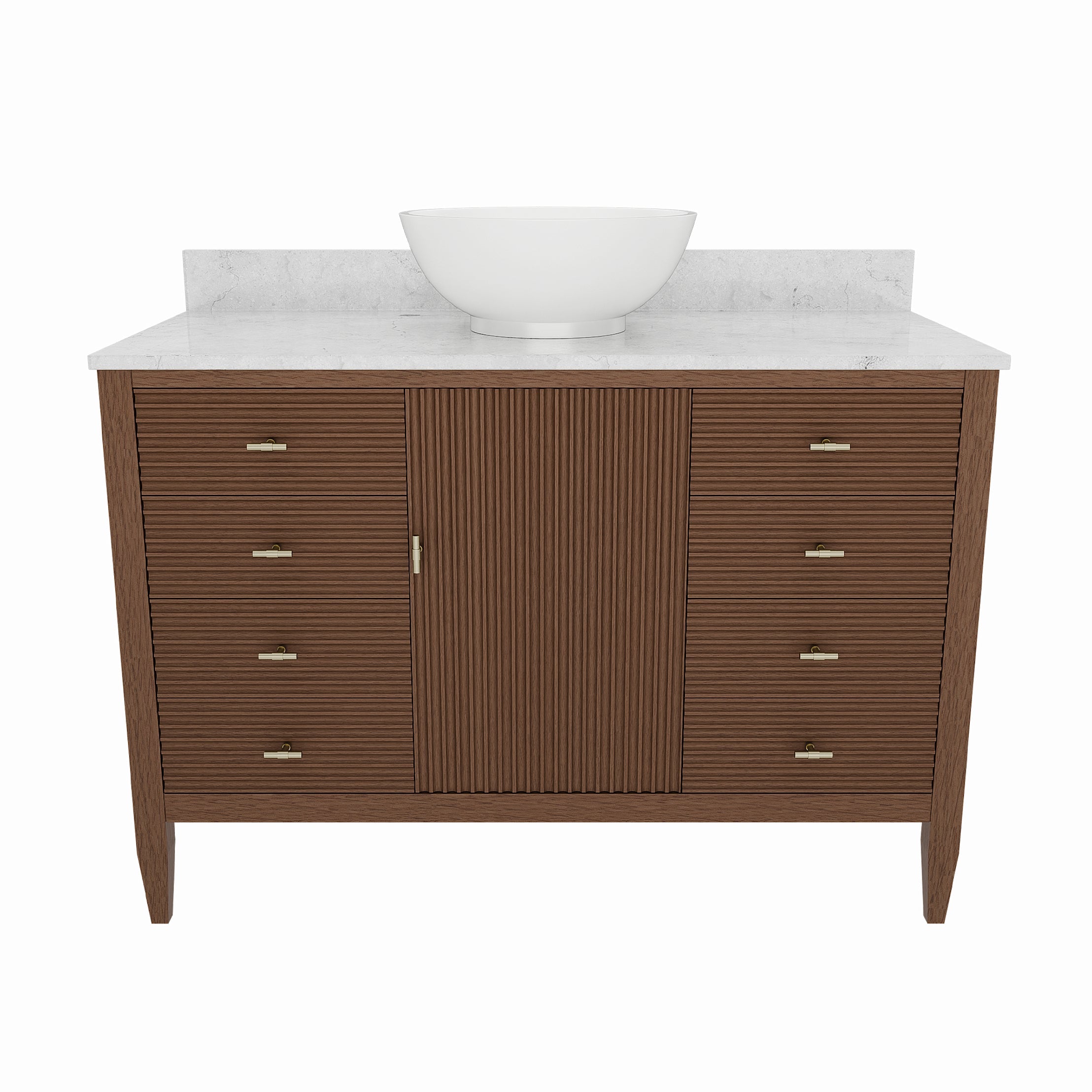 MAIDSTONE Valmont 48 Inch Fluted Vanity Base