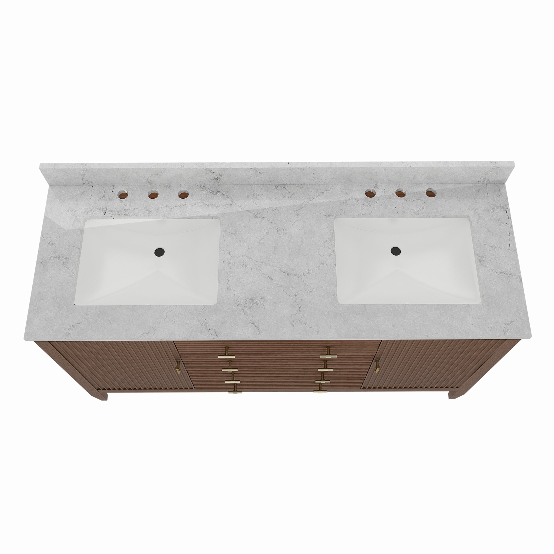 MAIDSTONE Valmont 60 Inch Fluted Vanity Base