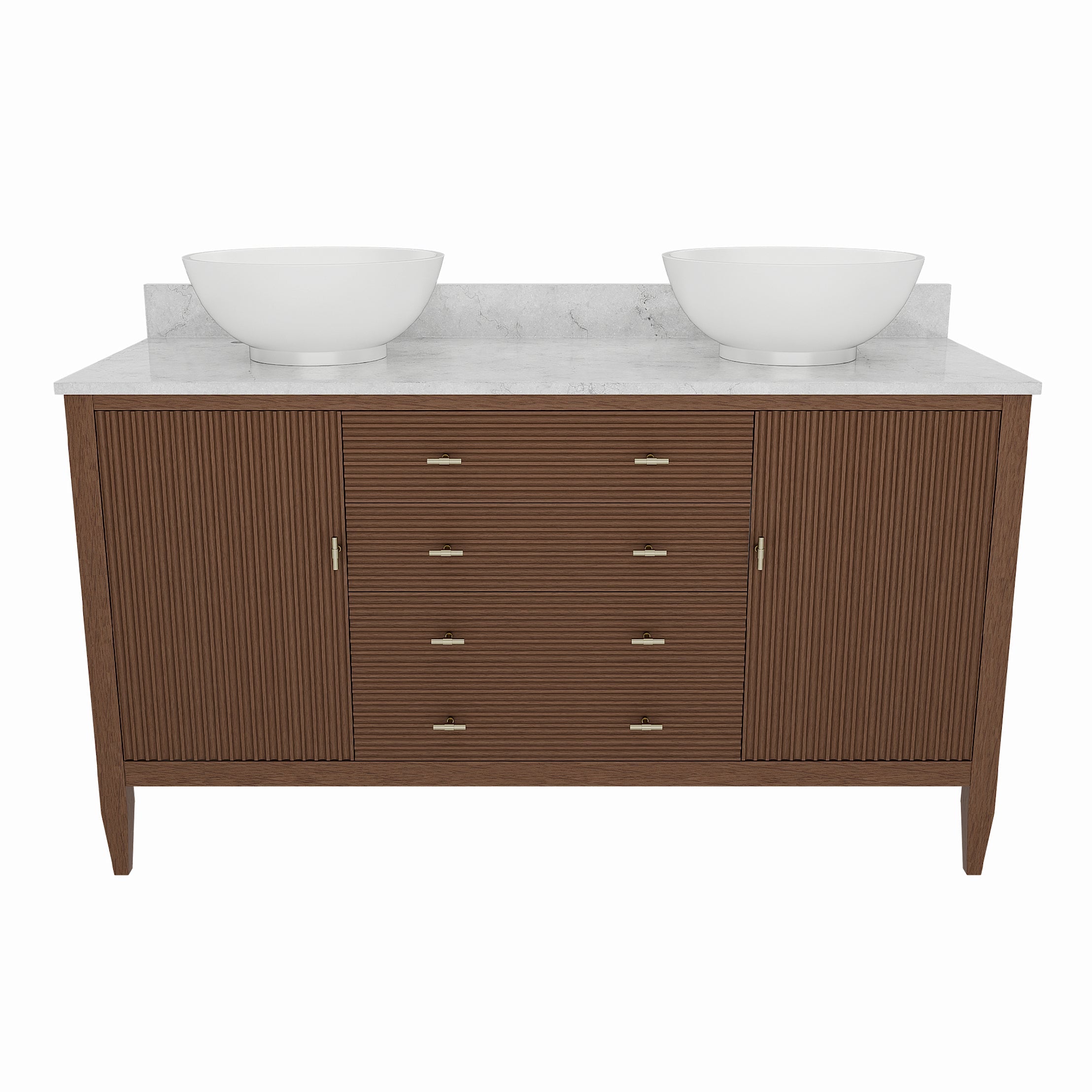 MAIDSTONE Valmont 60 Inch Fluted Vanity Base