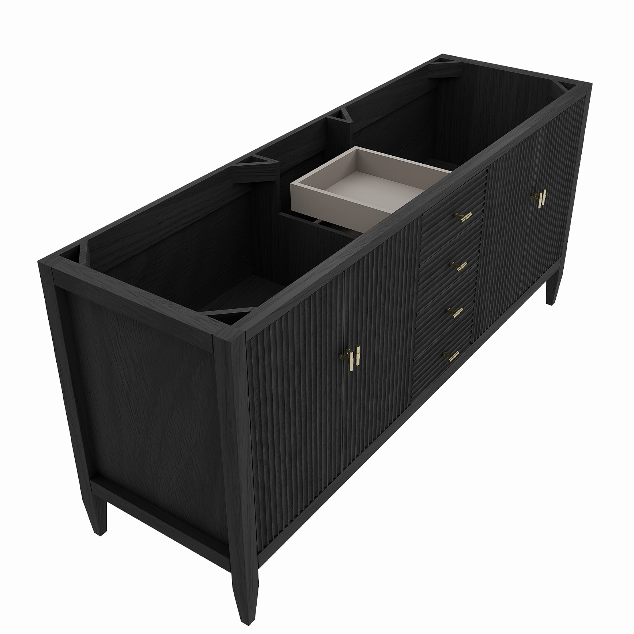 MAIDSTONE Valmont 72 Inch Fluted Vanity Base