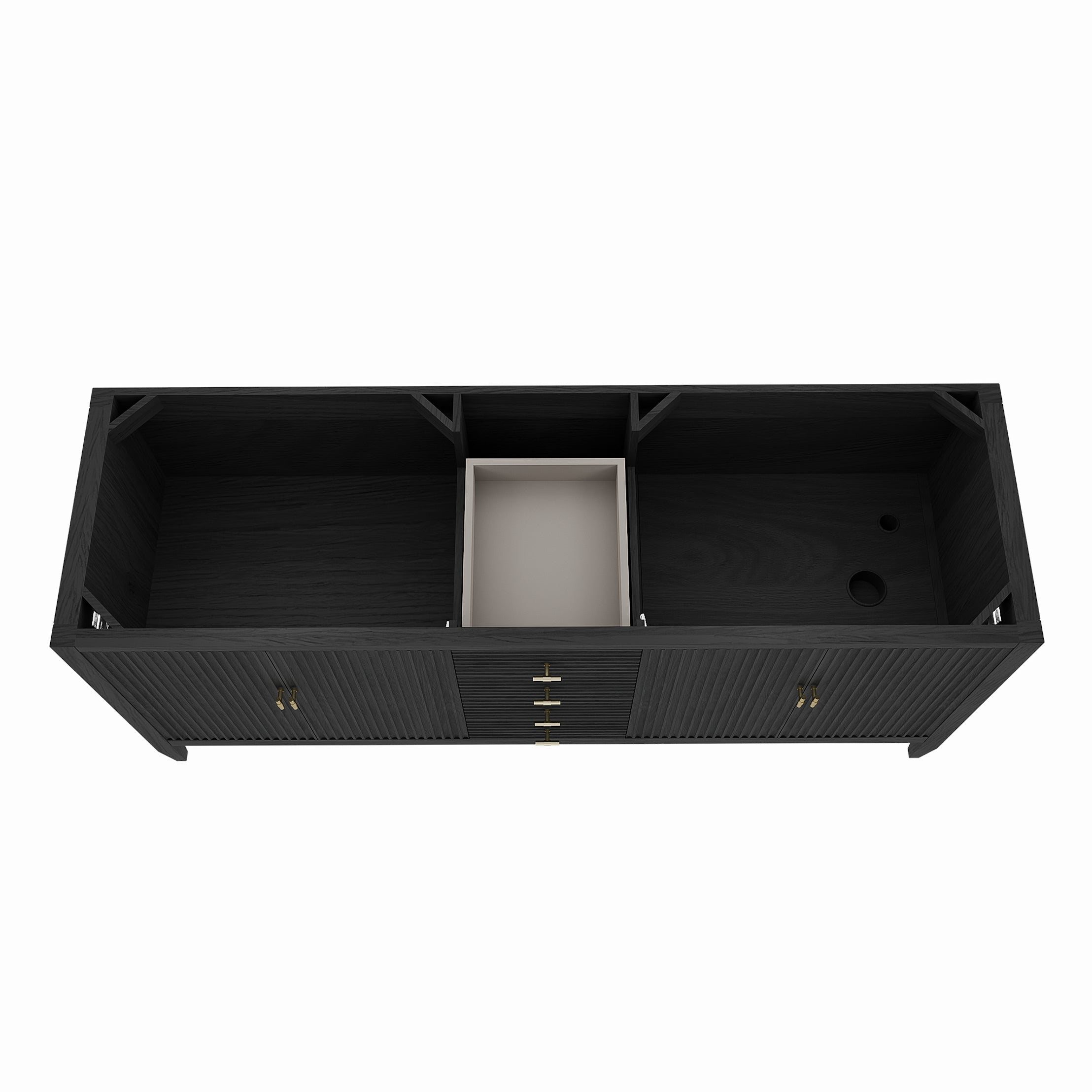 MAIDSTONE Valmont 72 Inch Fluted Vanity Base