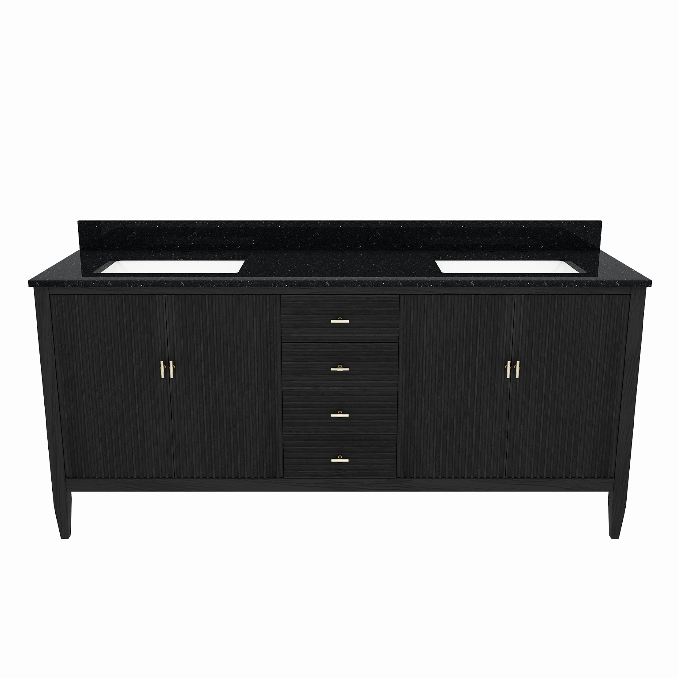 MAIDSTONE Valmont 72 Inch Fluted Vanity Base
