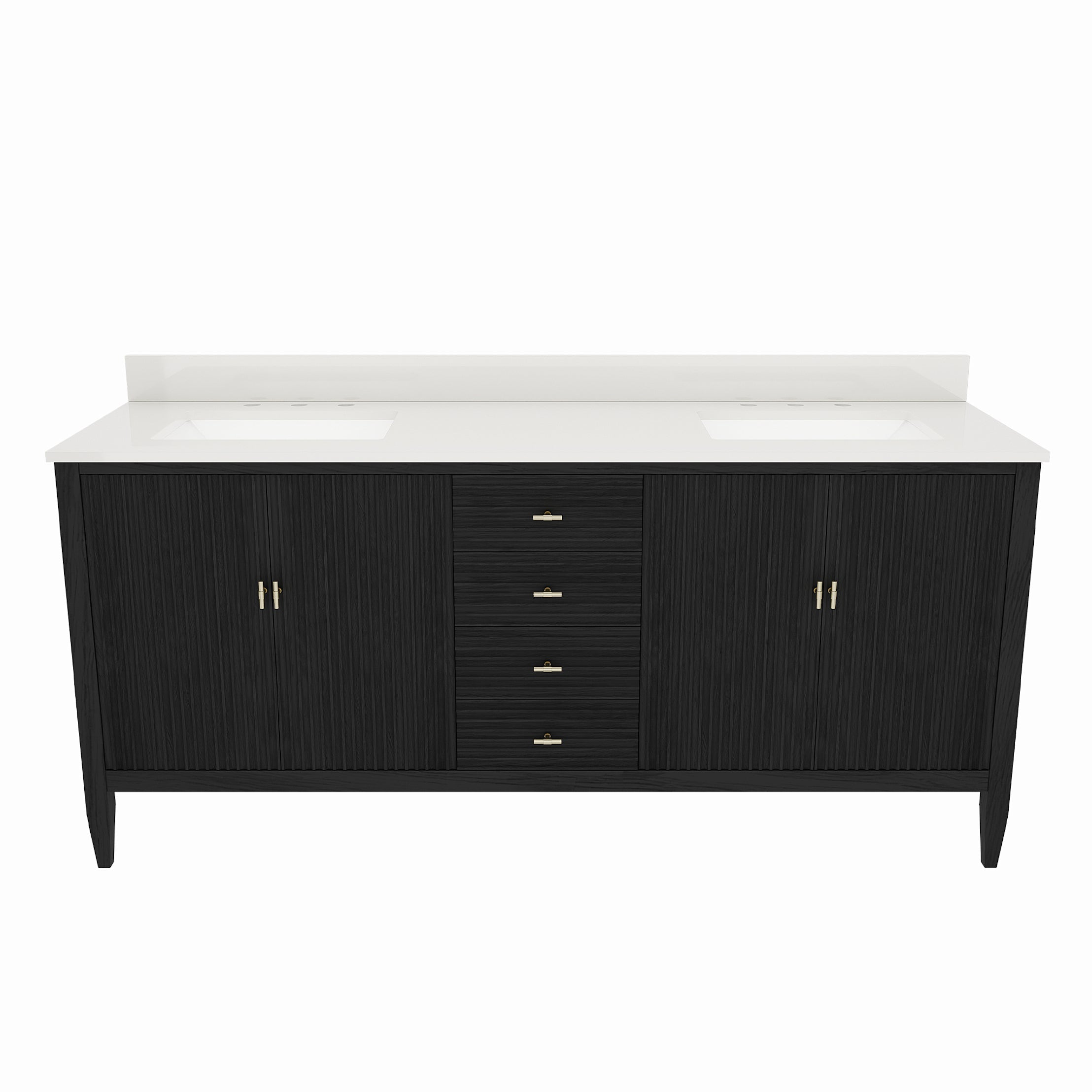 MAIDSTONE Valmont 72 Inch Fluted Vanity Base