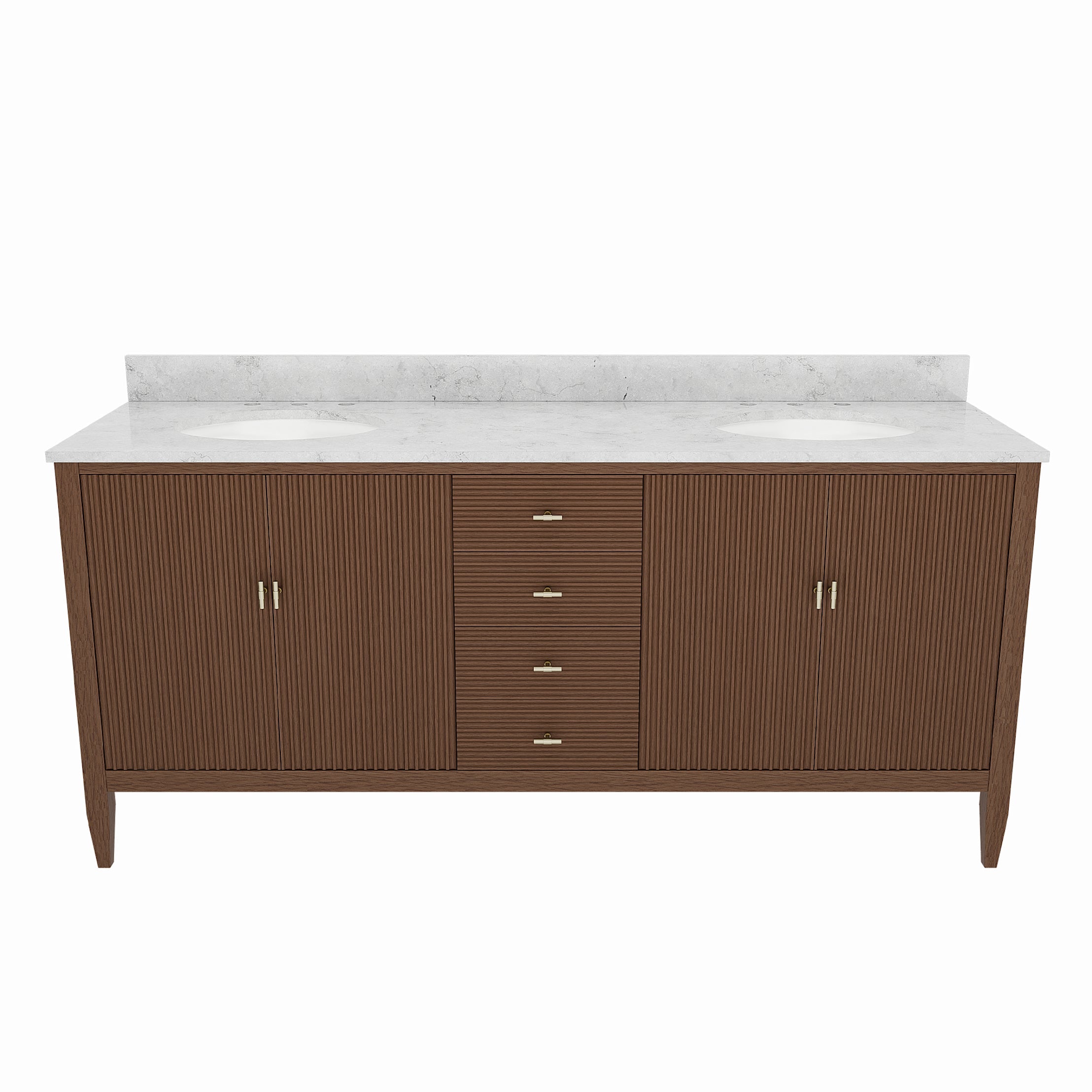 MAIDSTONE Valmont 72 Inch Fluted Vanity Base
