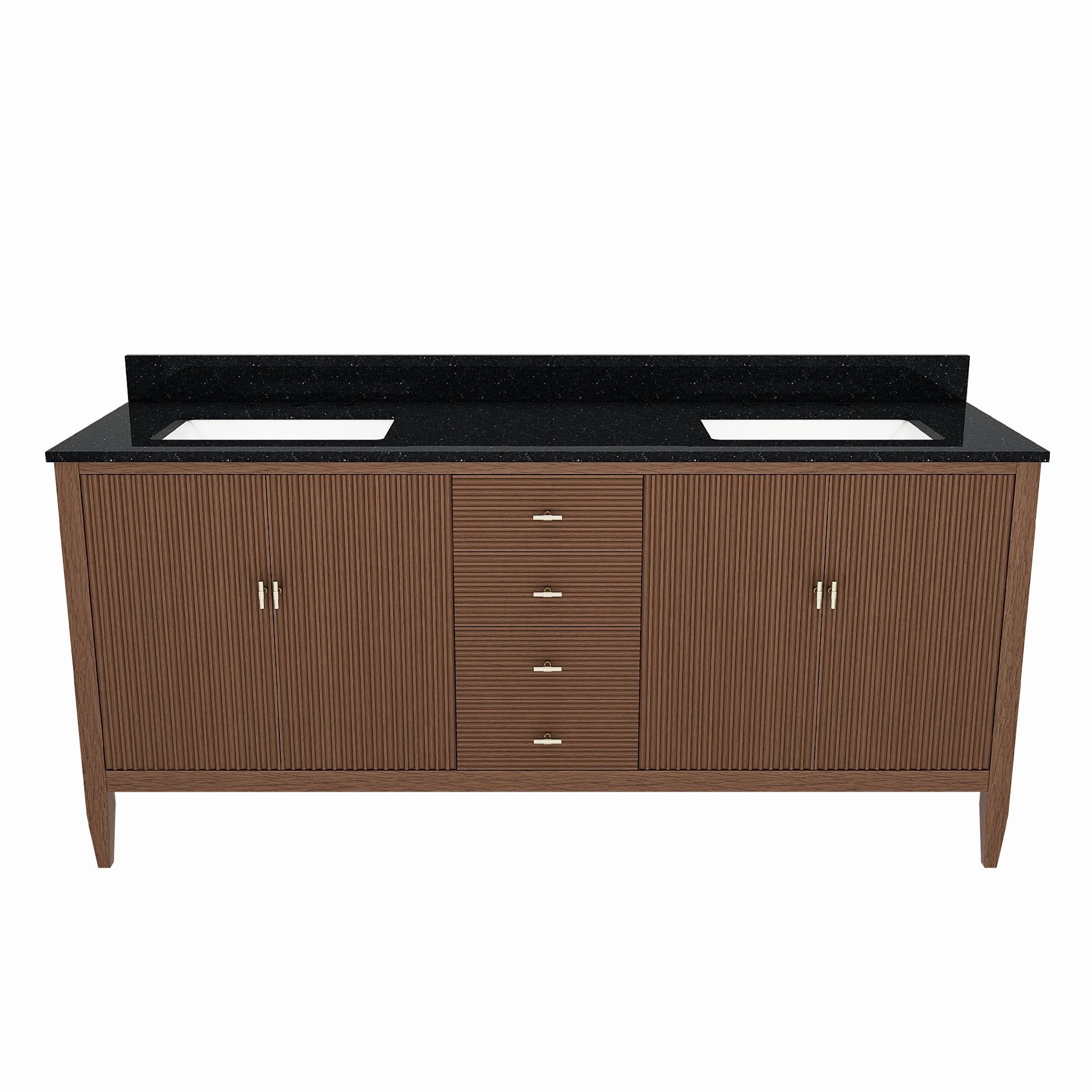 MAIDSTONE Valmont 72 Inch Fluted Vanity Base